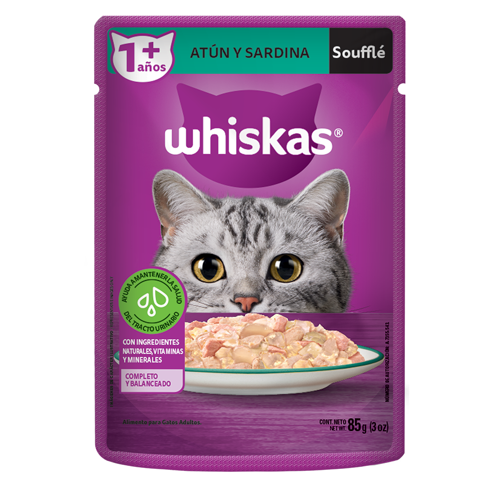Whiskas Pillow pouch Souffl atun y sardina (5835)