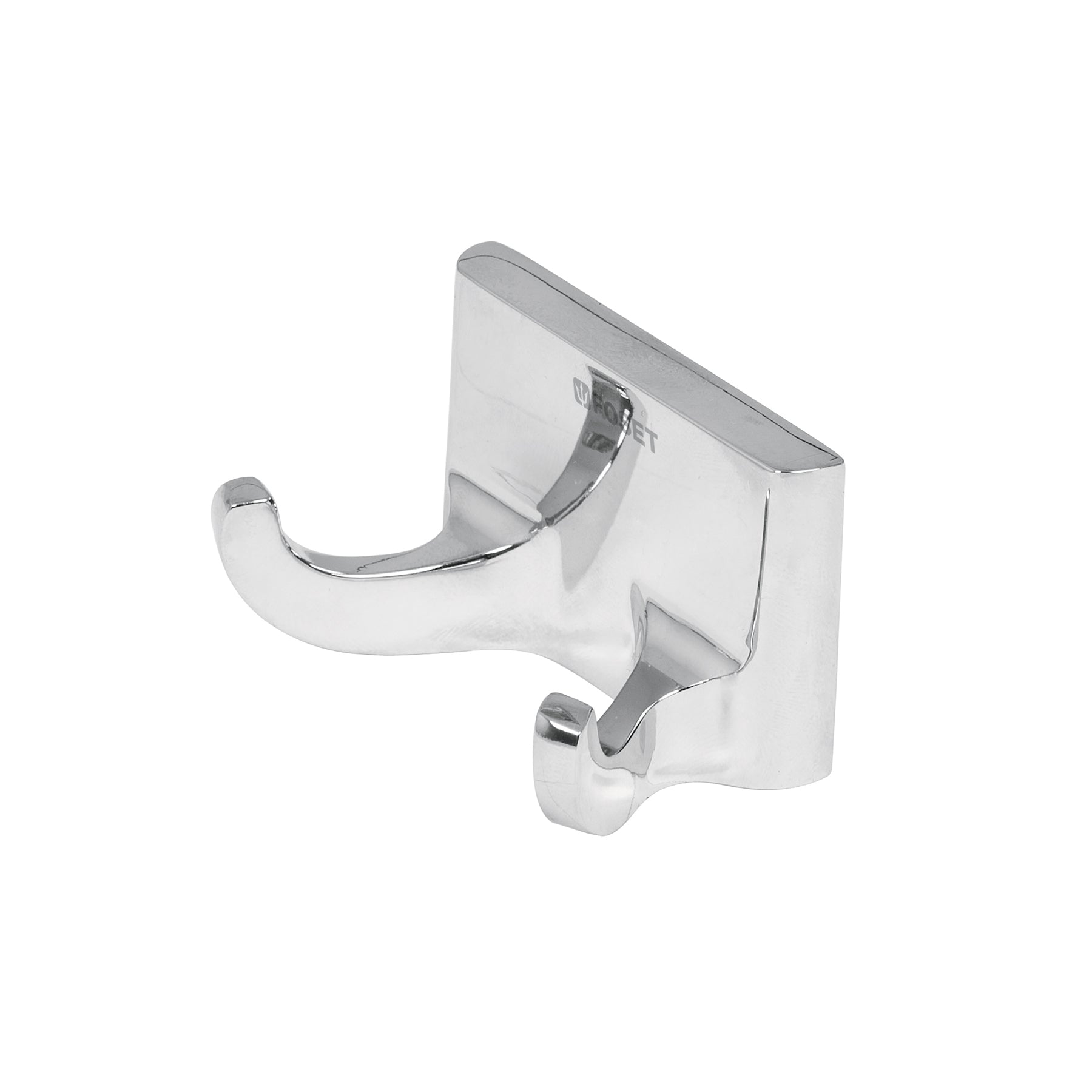 Gancho doble para toallas, metálico, cromo, BASIC, Foset, A-906, 49609