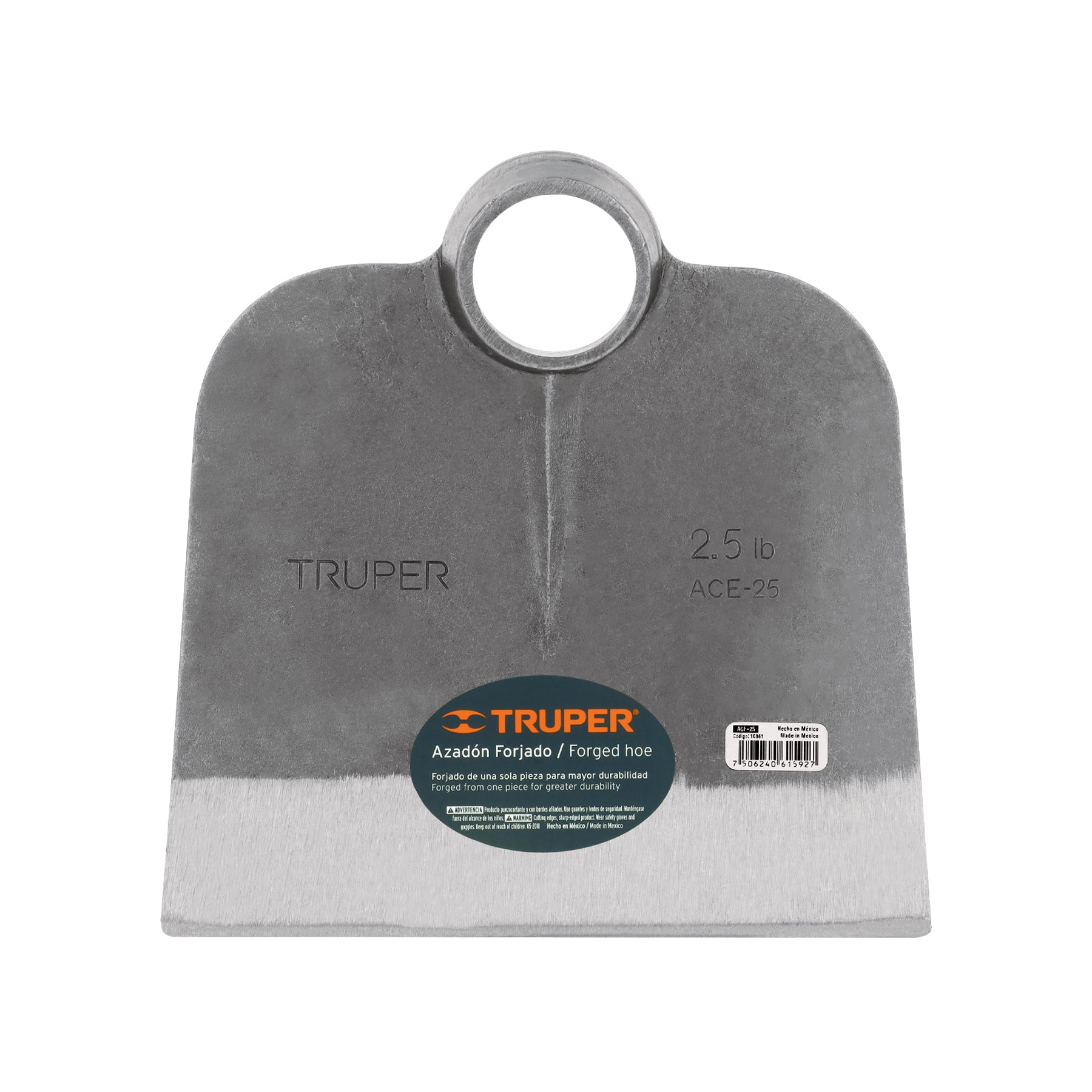 Azadón Centroamericano 2.5 lb, sin mango, Truper