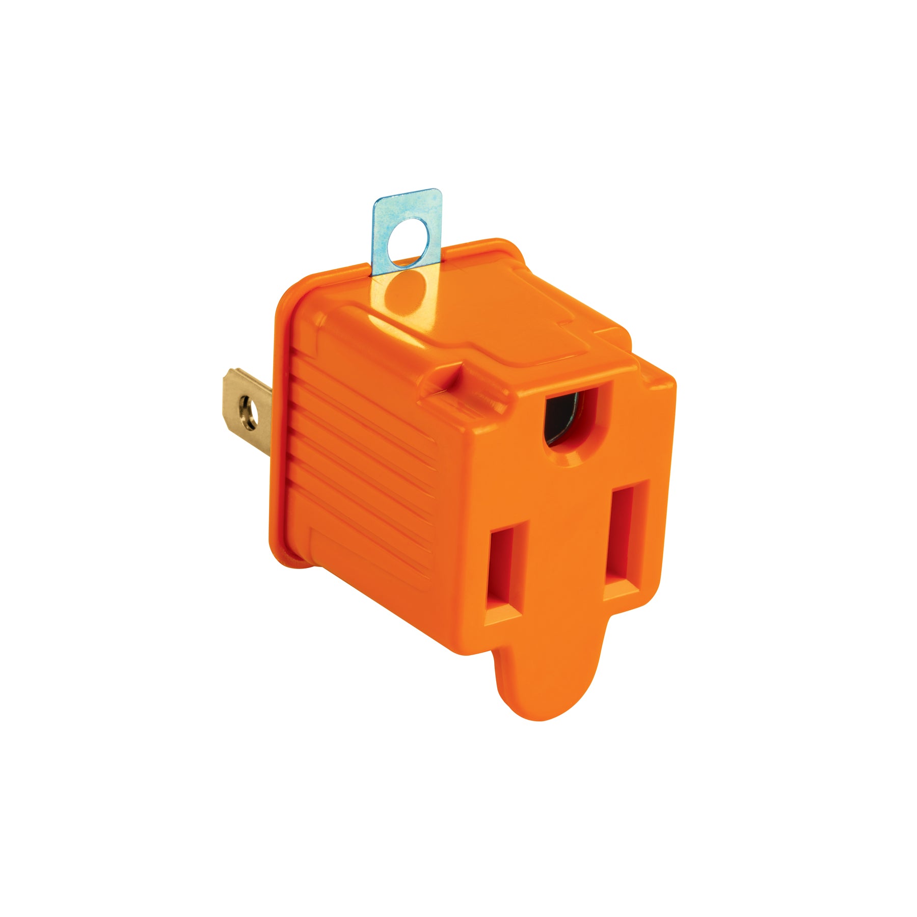 Adaptador 3 a 2, naranja, a granel, Volteck, AD-32N-G, 46256
