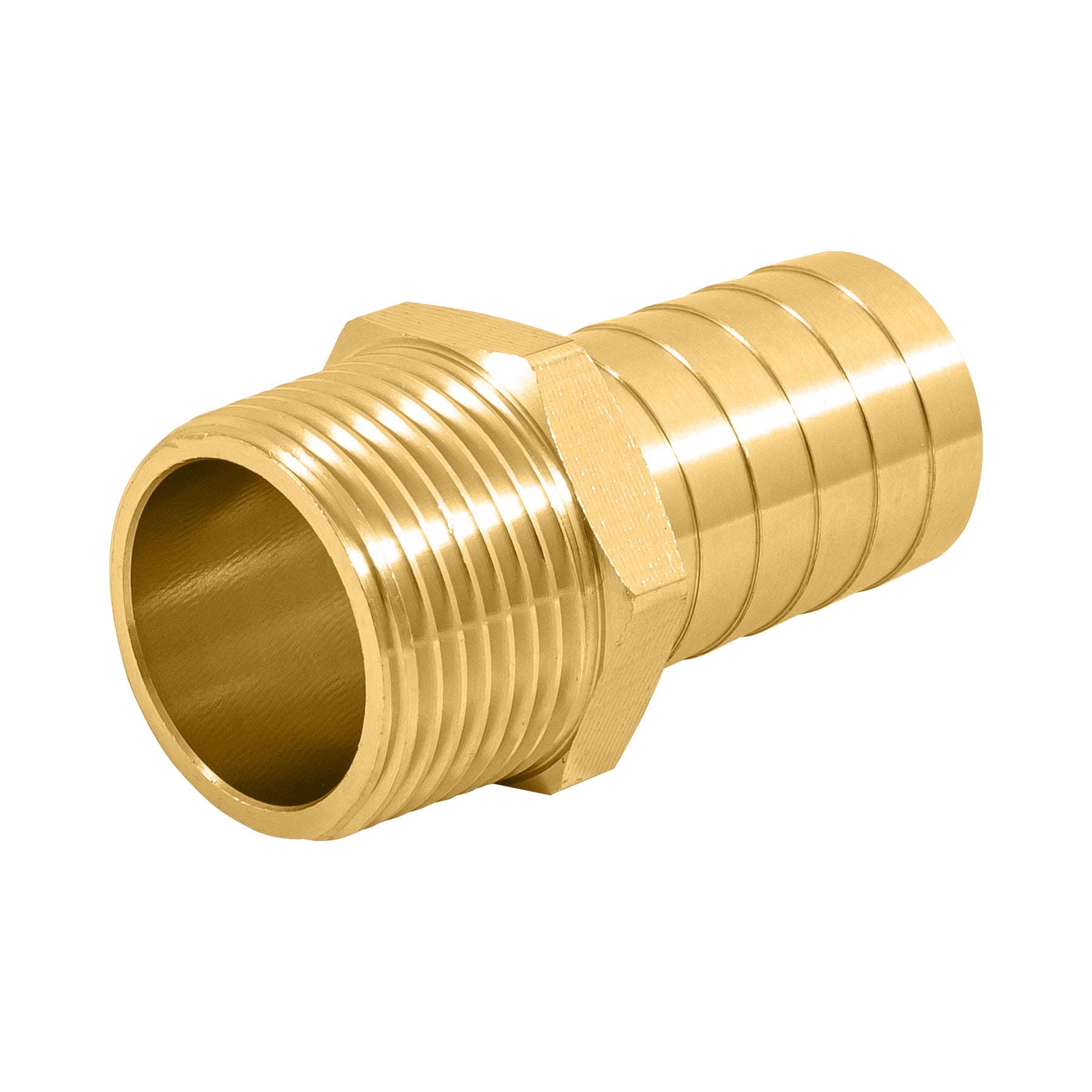 Adaptador macho de latón 3/4" para poliducto, Foset