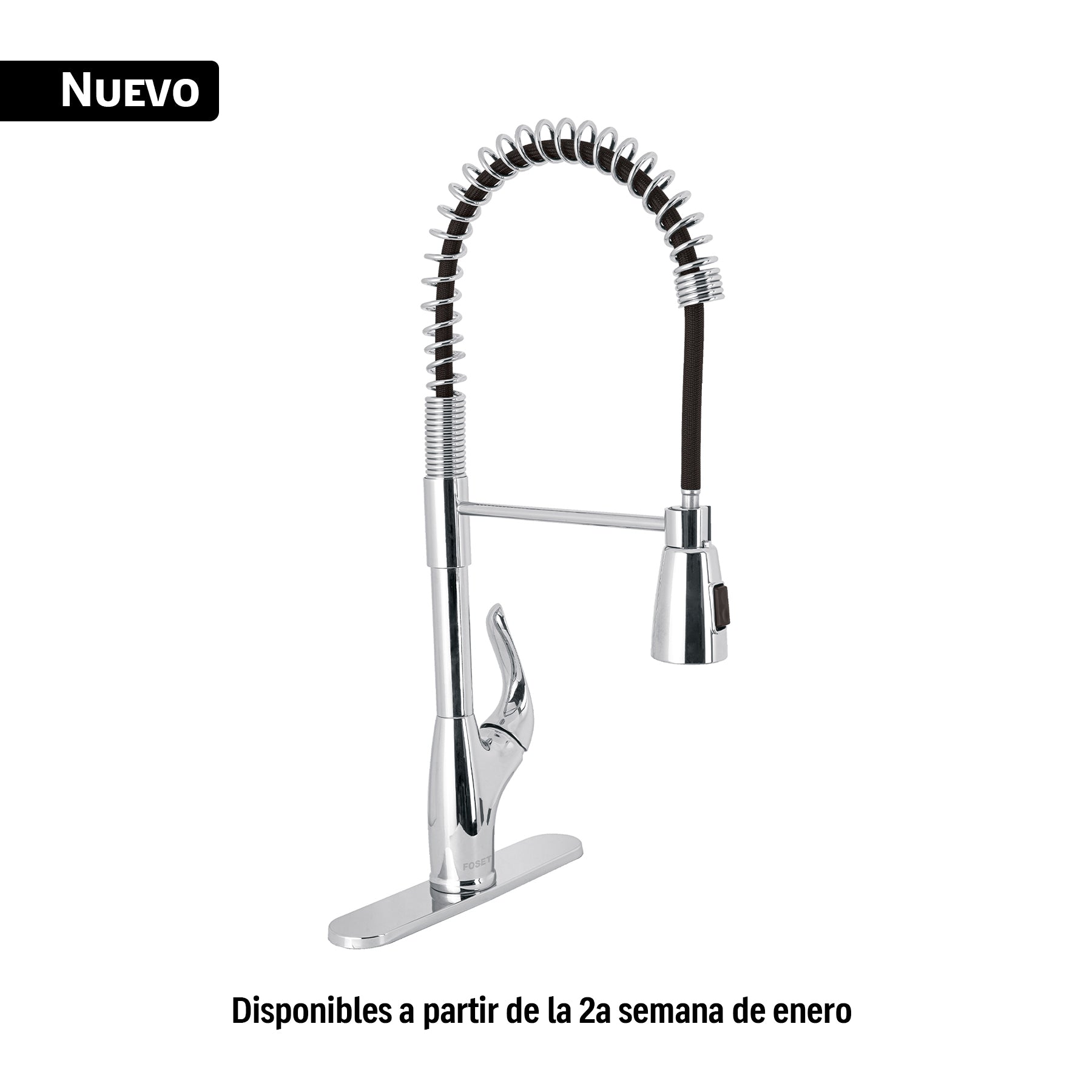 Monomando fregadero cromo, semi profesional AERO, Foset, AEF-85, 44904