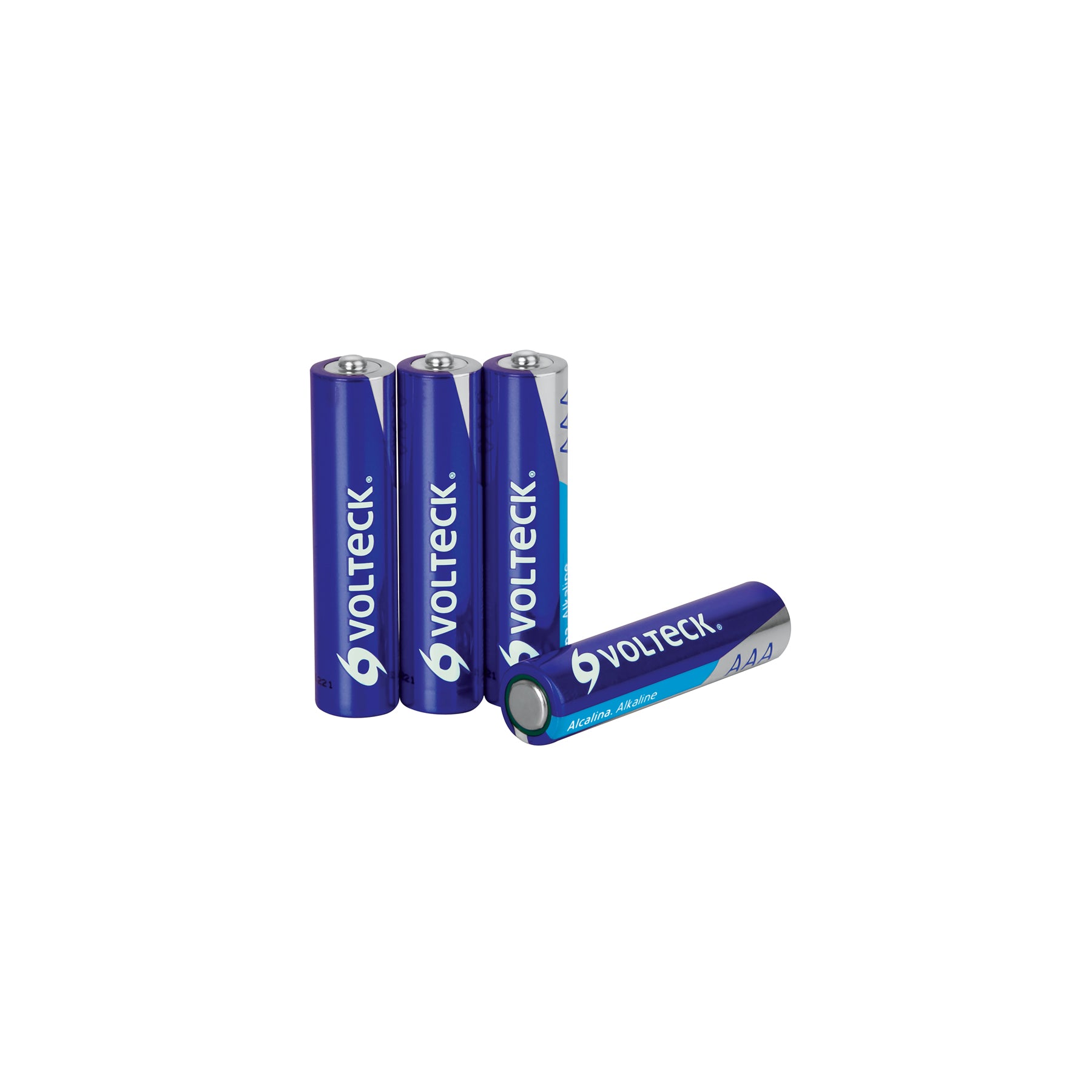 Blíster con 4 pilas alcalinas AAA, Volteck, AL-AAA, 46316
