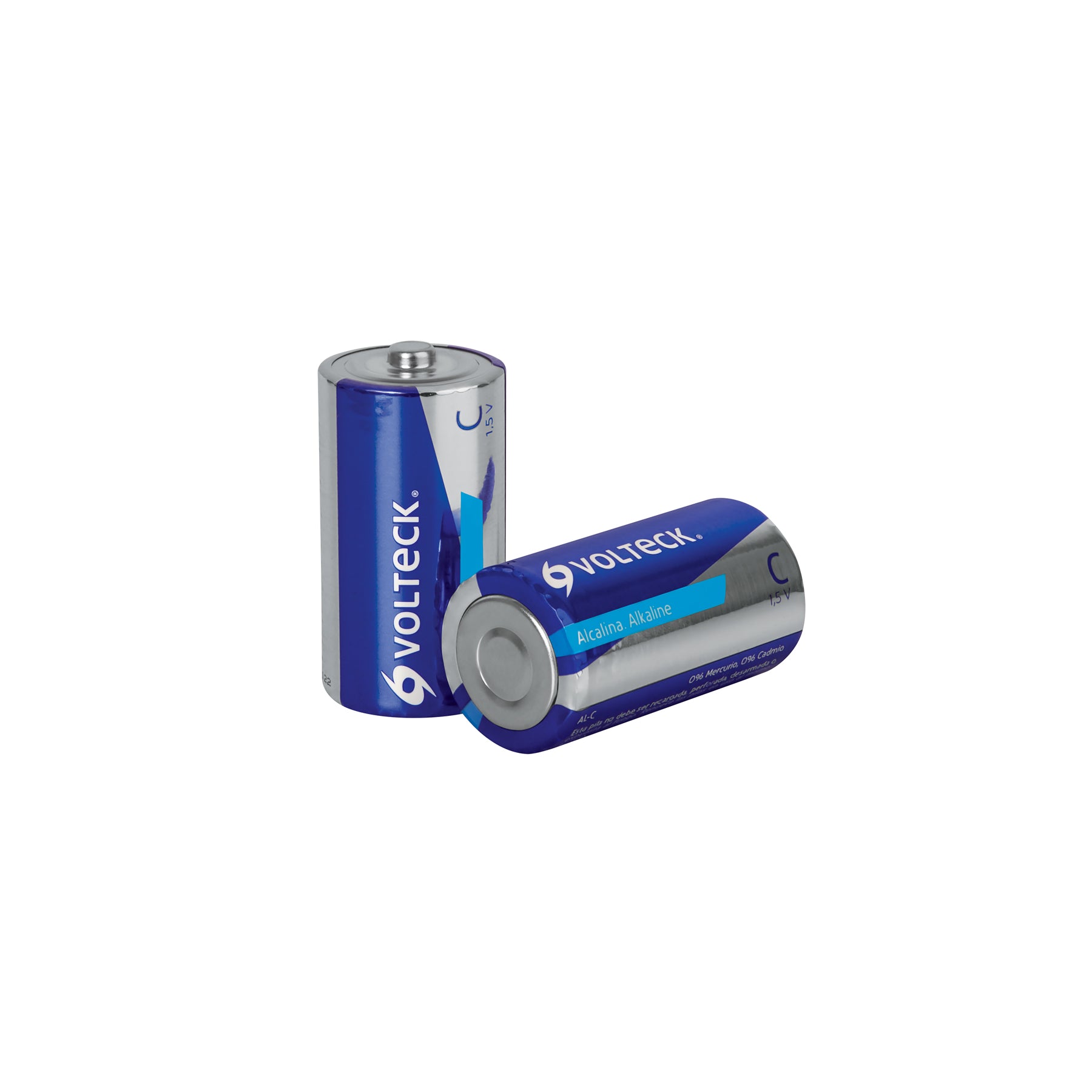 Blíster con 2 pilas alcalinas C, Volteck, AL-C, 46317
