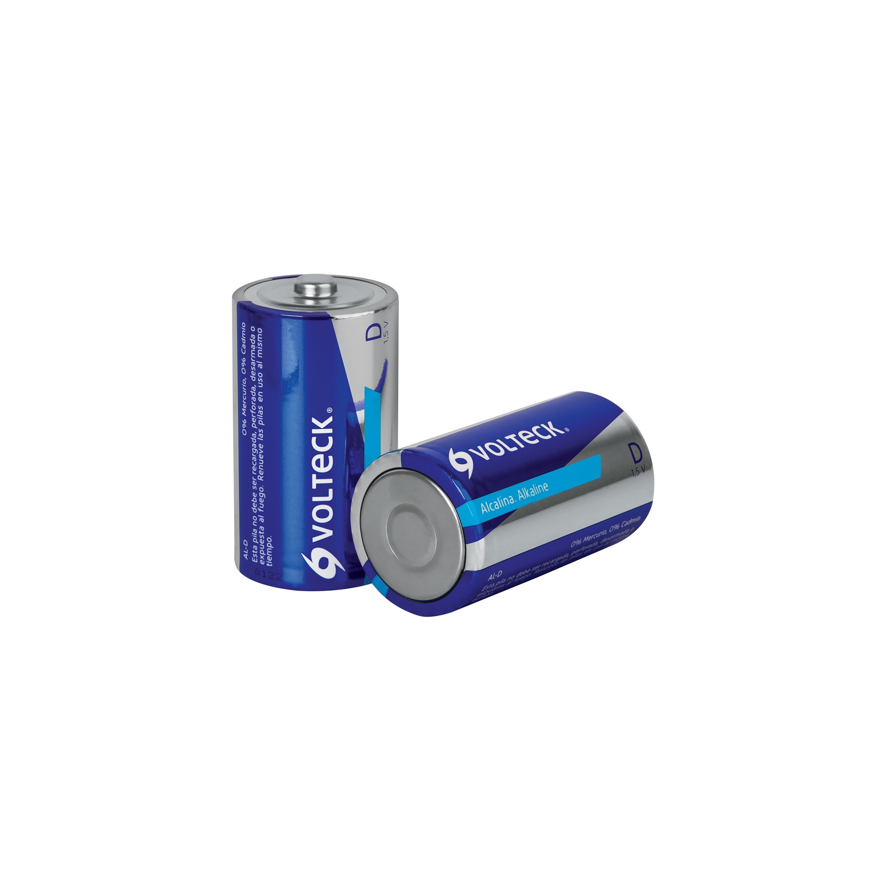 Blíster con 2 pilas alcalinas D, Volteck, AL-D, 46318