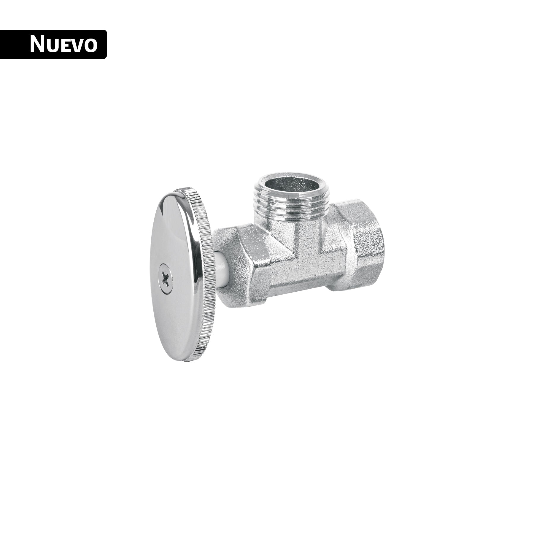 Llave angular 1/2", multivuelta, roscable, BASIC, Foset, ANG-02P, 45403