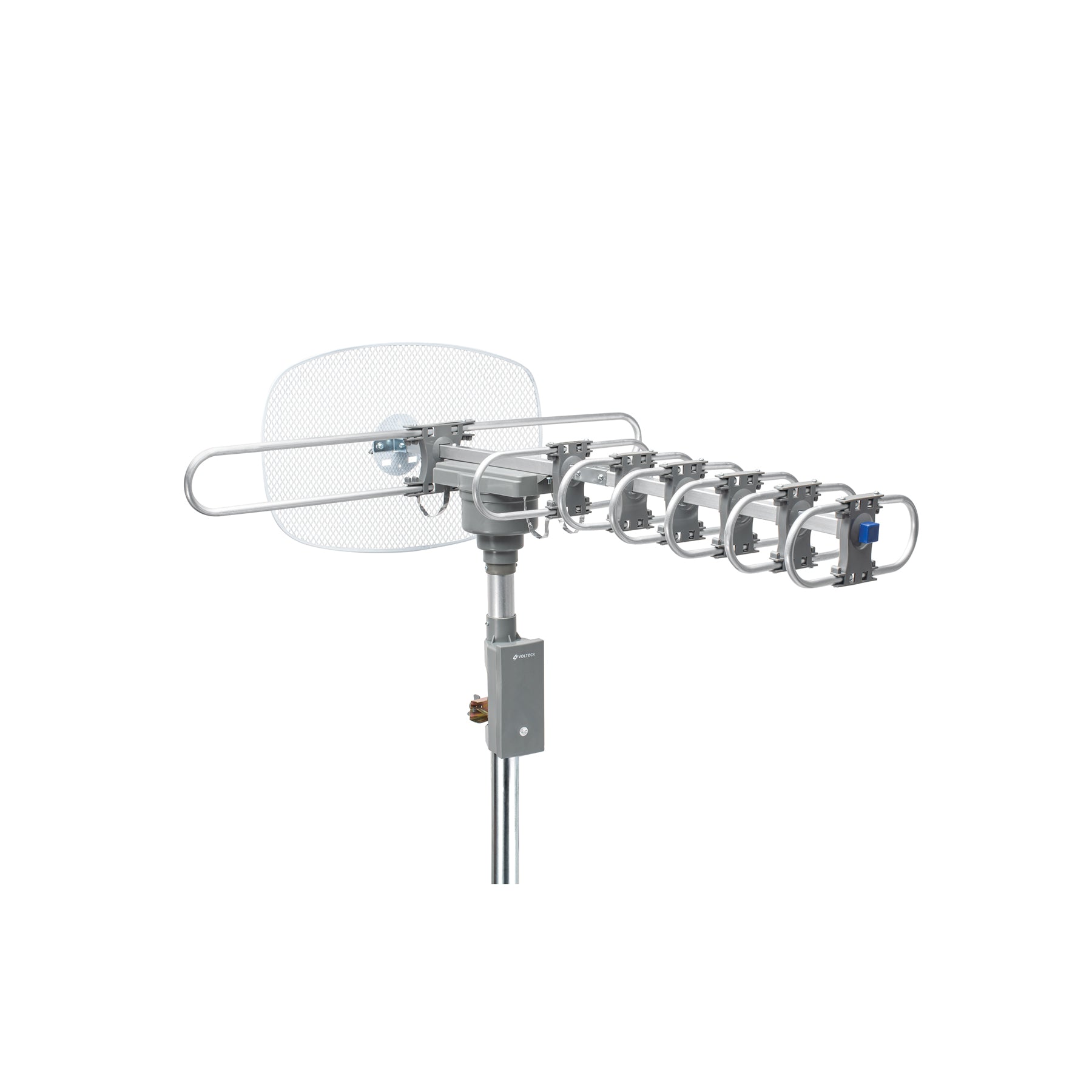 Antena aérea para HD TV, giratoria 360°, 16 dB, Volteck, ANGI-360B, 48114