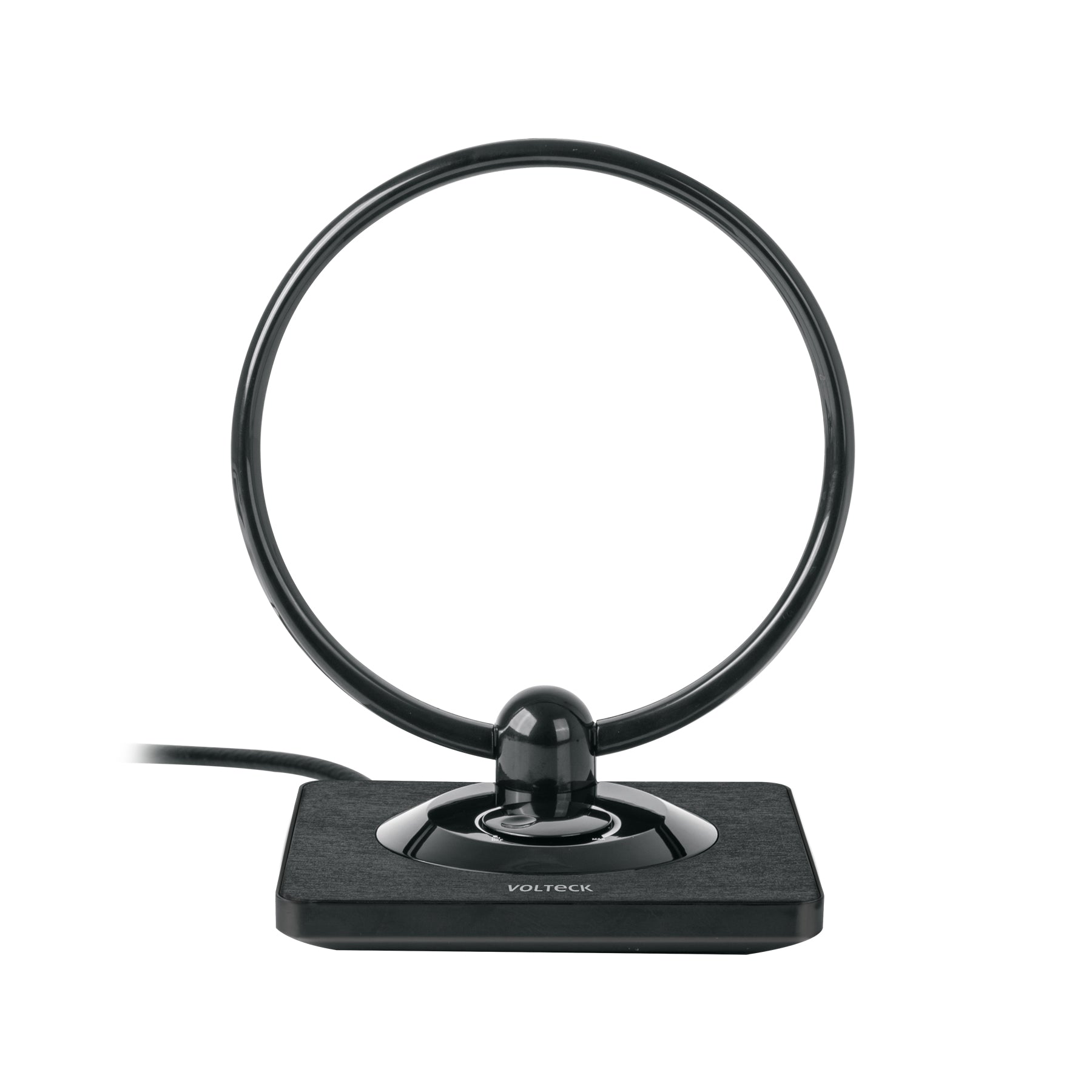 Antena de interior para TV HD, tipo aro, 28 dB, Volteck