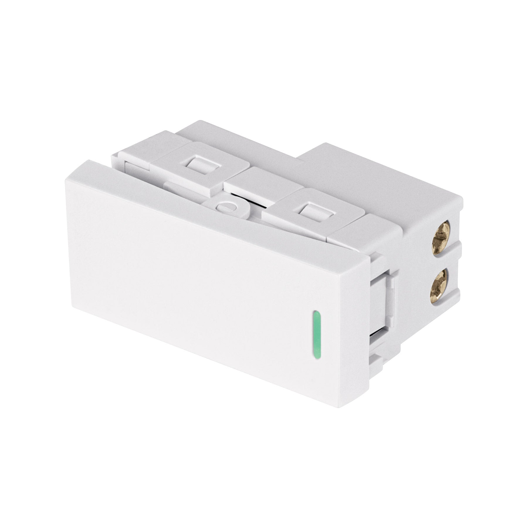 Interruptor de 3 vías blanco de 1 módeloulo, línea Lisboa