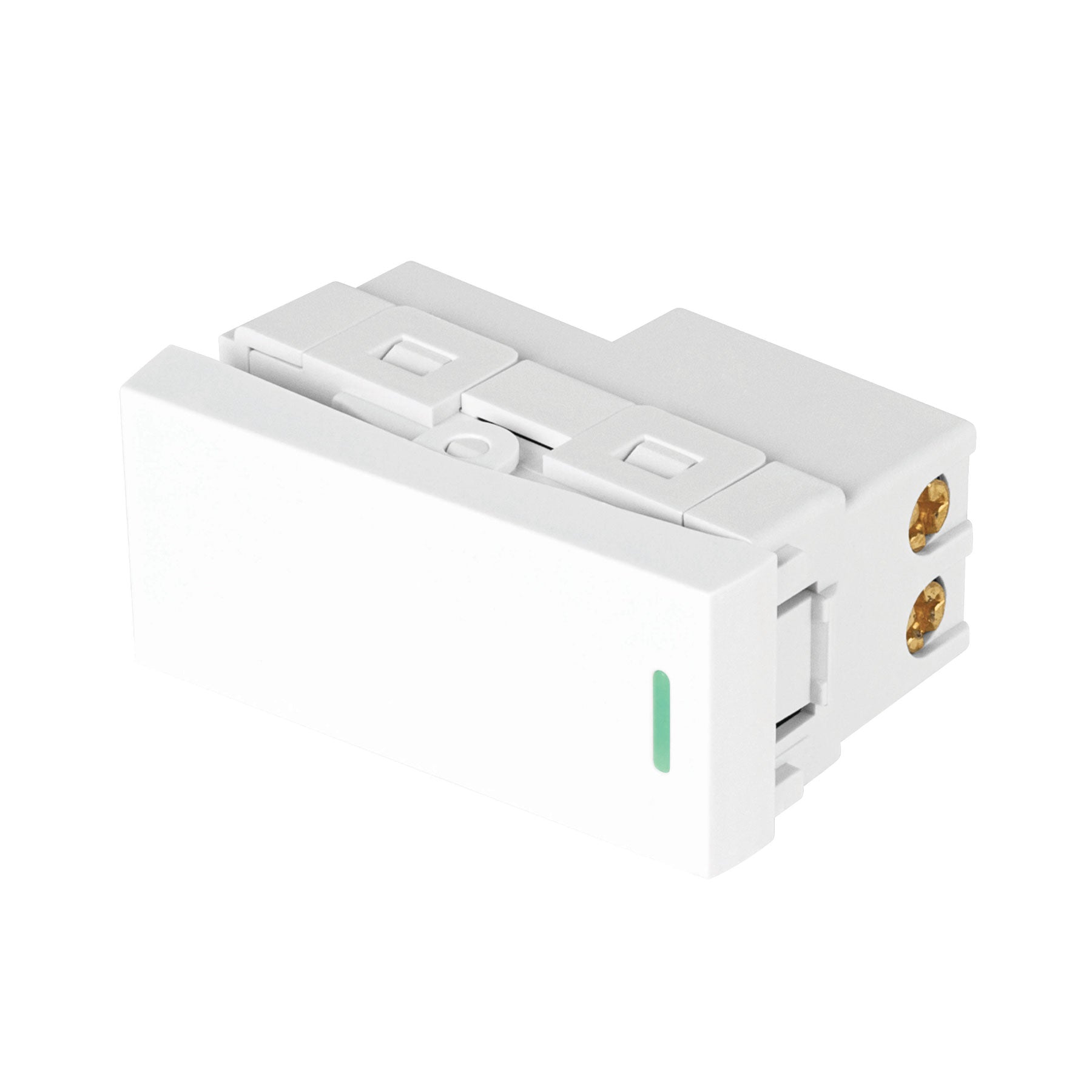 Interruptor sencillo blanco de 1 módeloulo, línea Lisboa