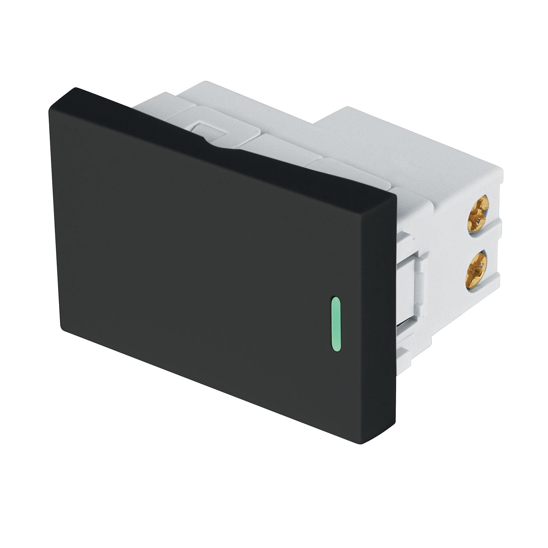 Interruptor de 3 vías negro de 1.5 módeloulos, línea Lisboa