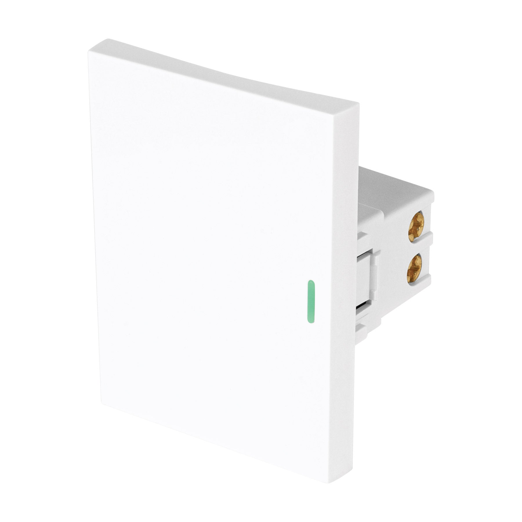 Interruptor de 3 vías blanco de 3 módeloulos, línea Lisboa