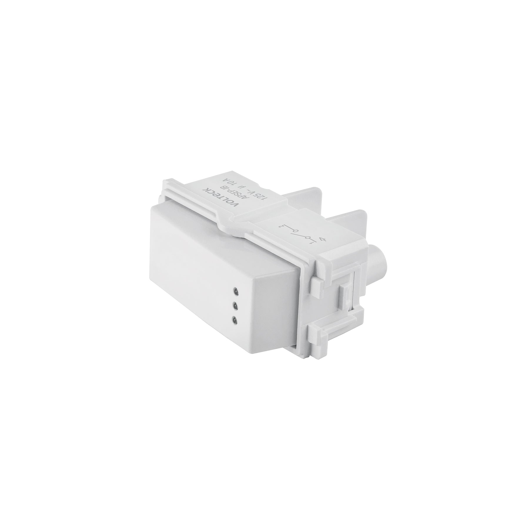 Interruptor sencillo con luz piloto, línea Italiana, blanco, Volteck, APSEP-IB, 48053