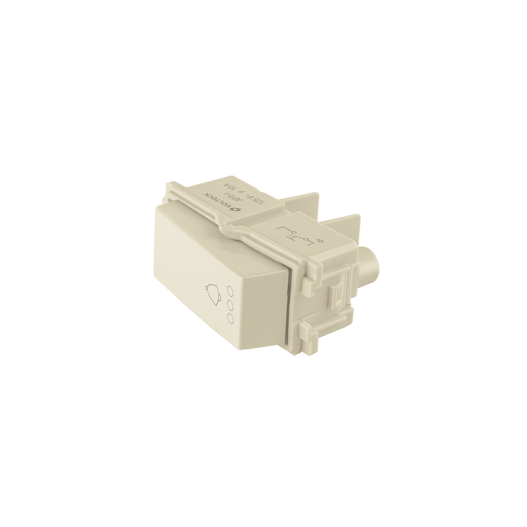 Interruptor para timbre, línea Italiana, color marfil, Volteck, APTI-I, 48099
