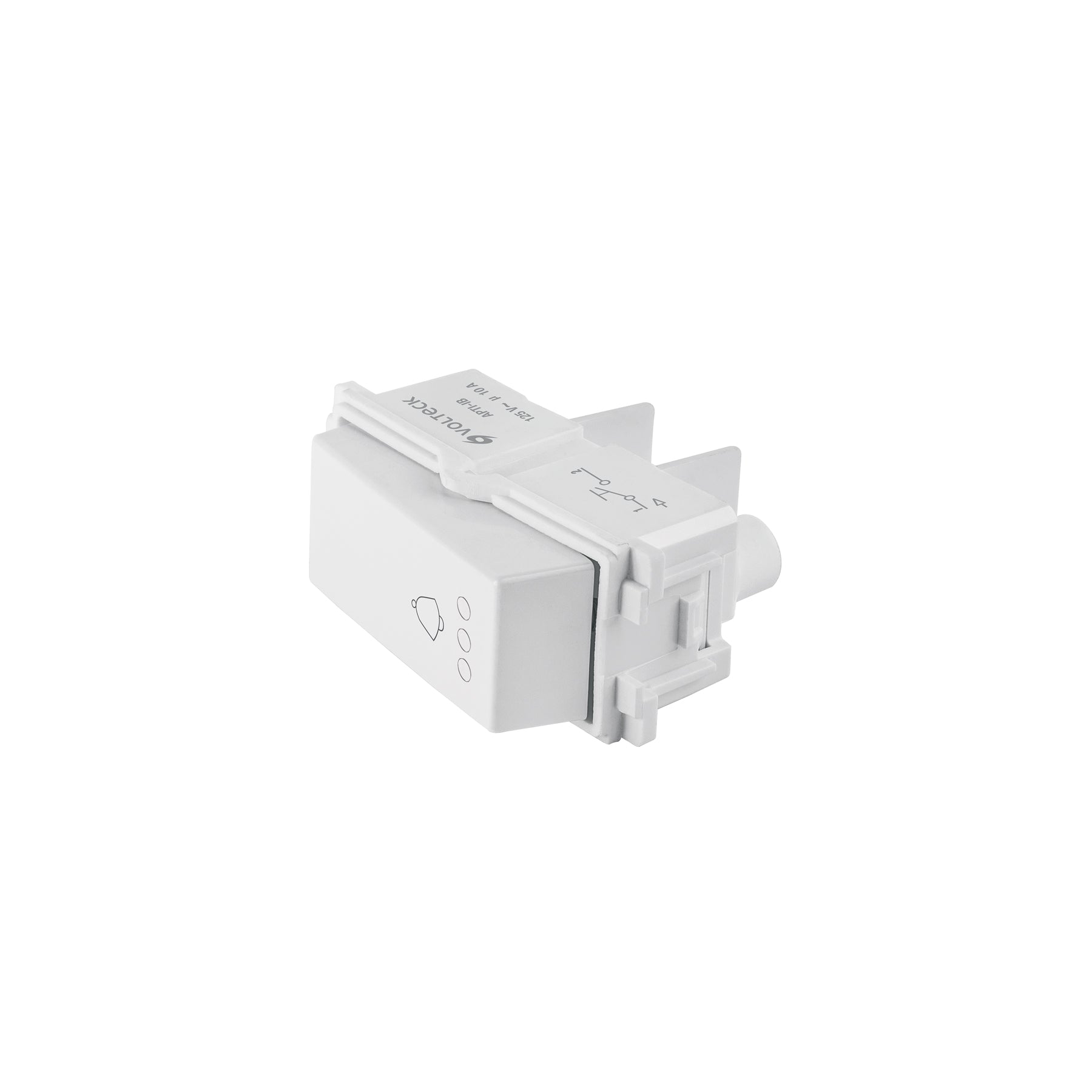 Interruptor para timbre, línea Italiana, color blanco, Volteck, APTI-IB, 48139