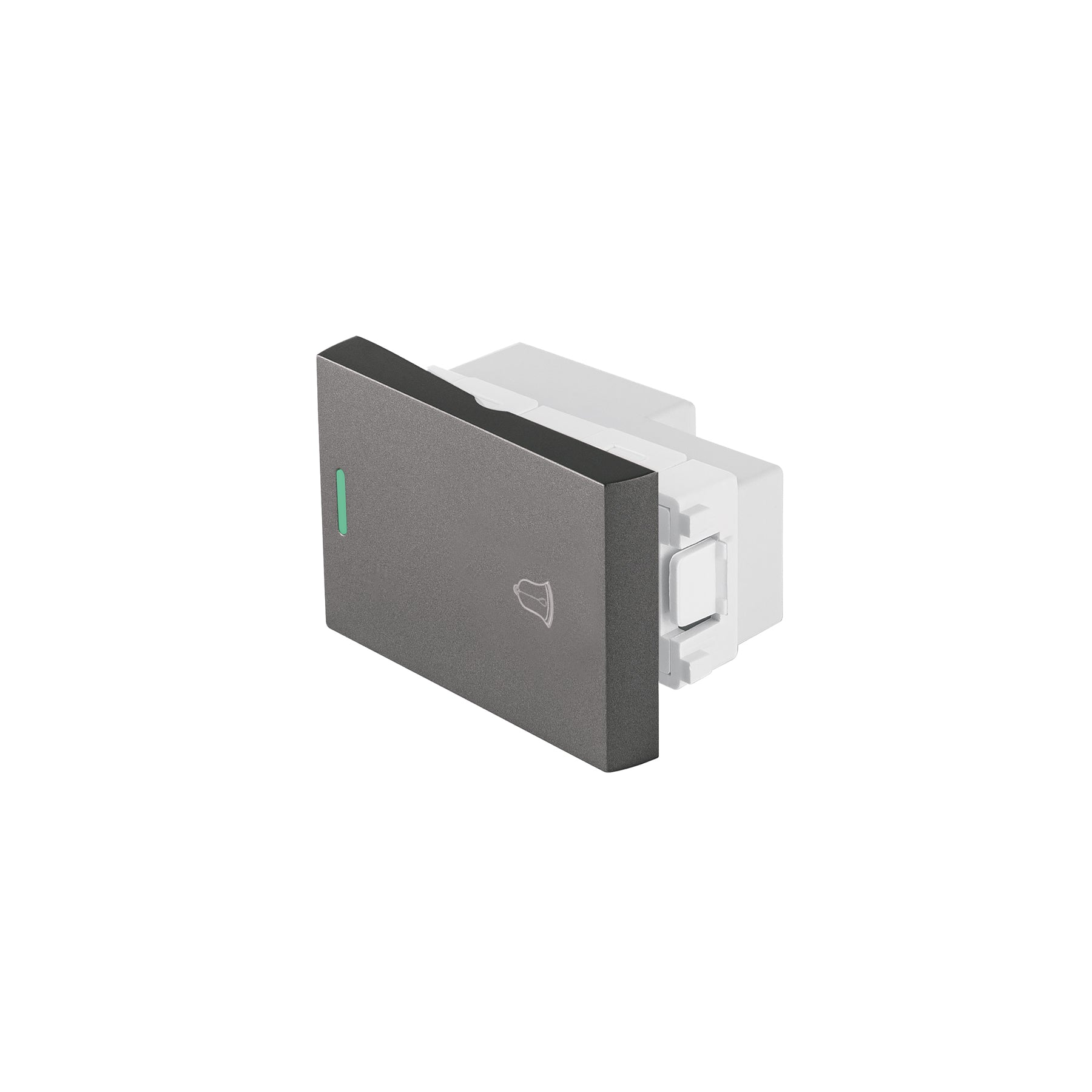 Interruptor timbre acero inoxidable de 1.5 módulos, línea Lisboa, Volteck, APTI15-LA, 47826