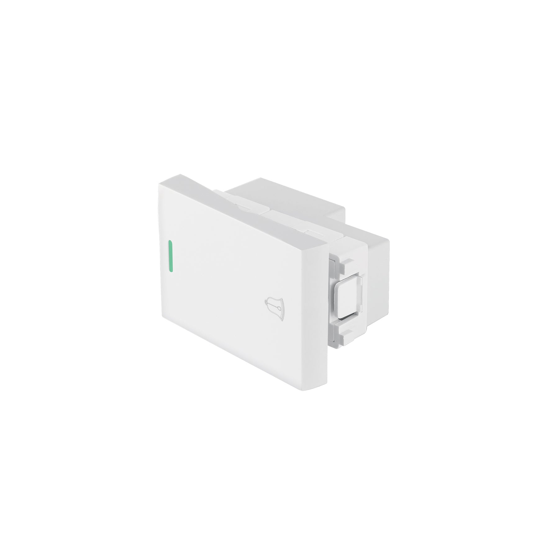 Interruptor para timbre blanco de 1.5 módulos, línea Lisboa, Volteck, APTI15-LB, 47946