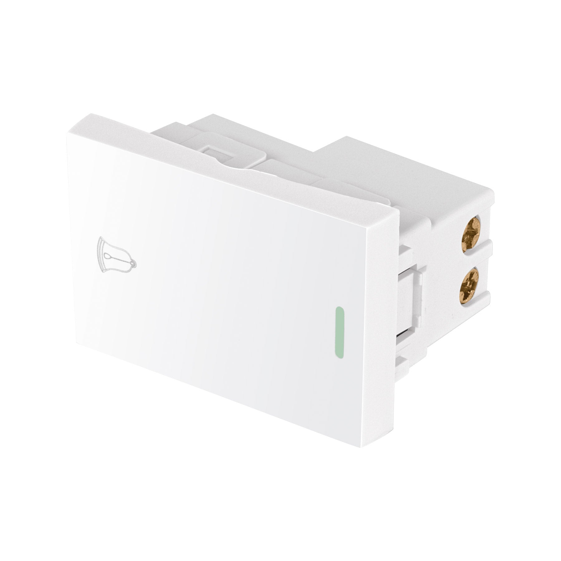 Interruptor para timbre blanco de 1.5 módeloulos, línea Lisboa