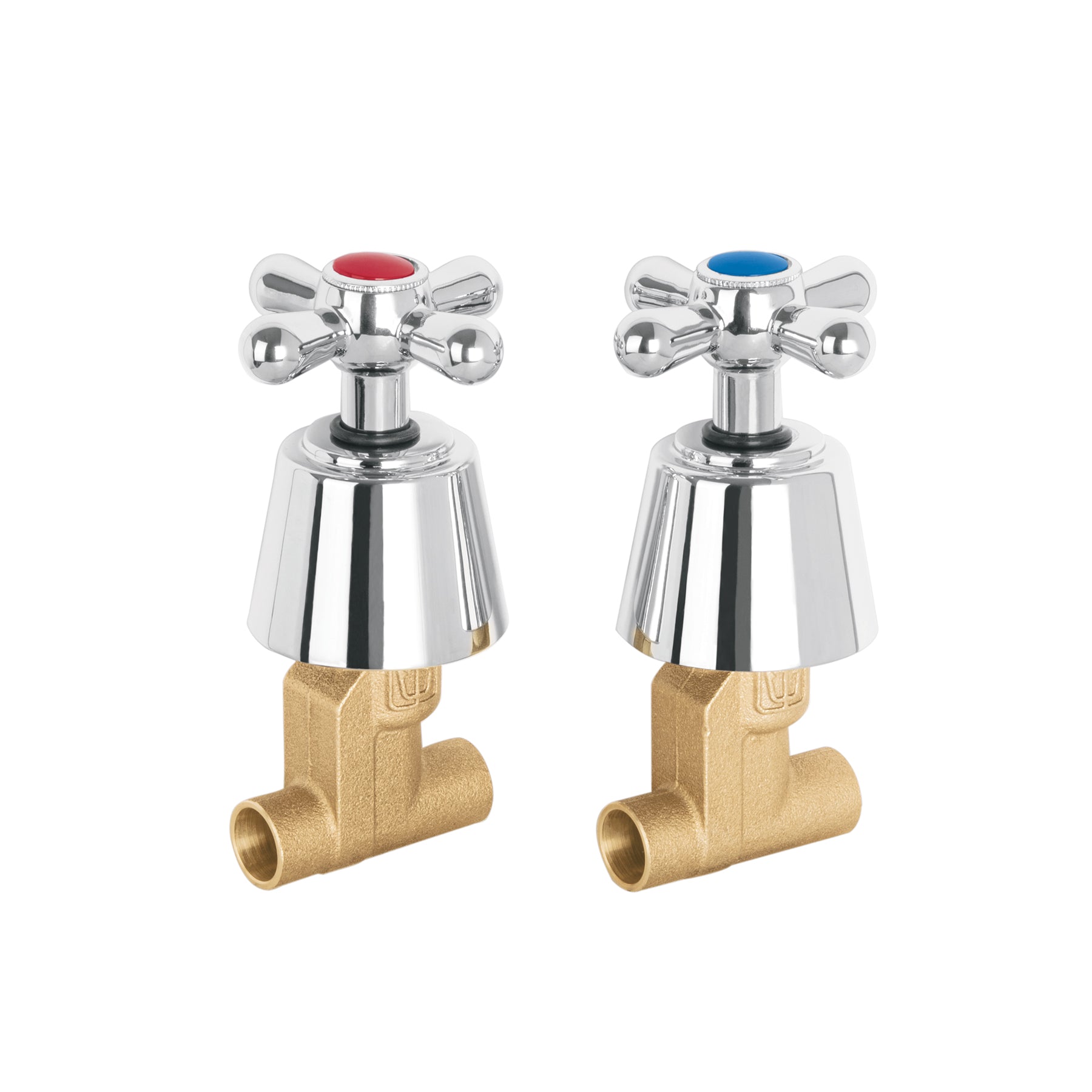 Juego llaves empotrar soldables, cruceta, AQUA, Foset, AQE-661, 49798