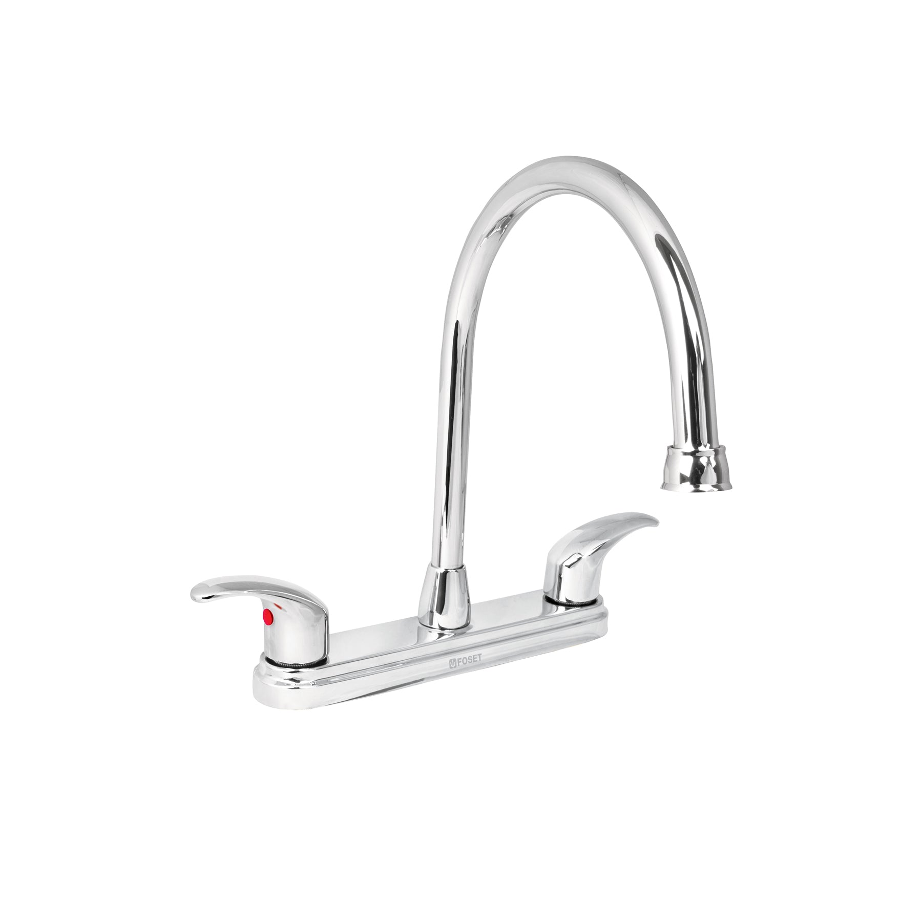 Mezcladora fregadero 8" cromo, cuello largo, palanca, AQUA, Foset, AQF-82, 49687