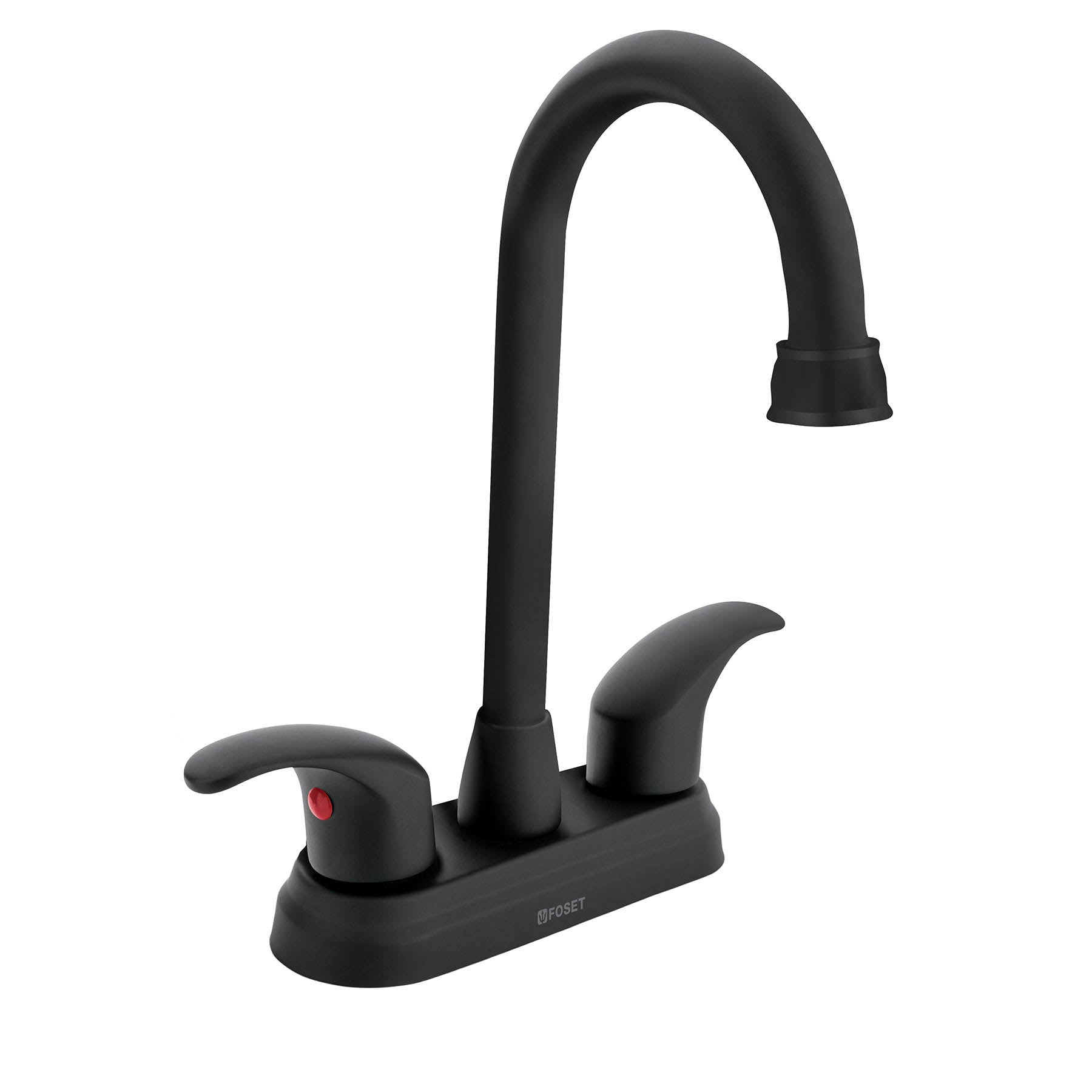 Mezcladora lavabo 4" negro, tipo bar, palanca, AQUA