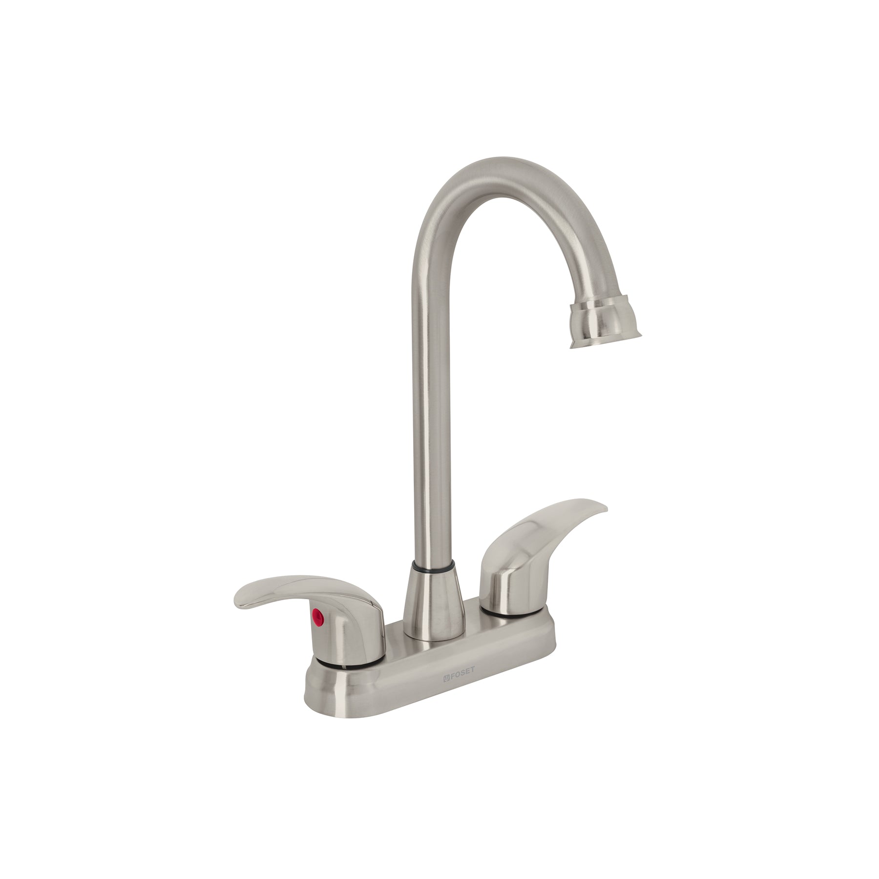 Mezcladora lavabo 4" satín, tipo bar, palanca, AQUA, Foset, AQM-62N, 45622
