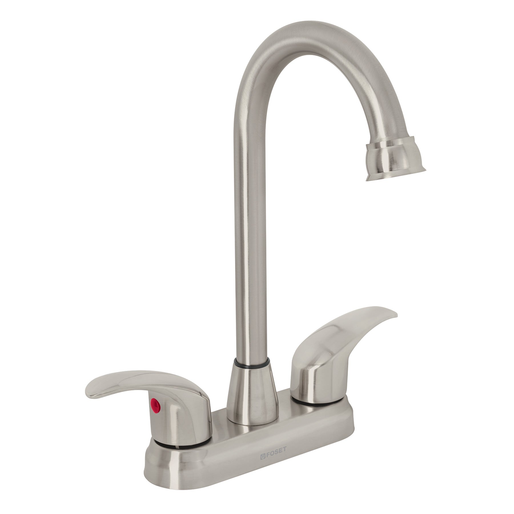 Mezcladora lavabo 4" satín, tipo bar, palanca, AQUA