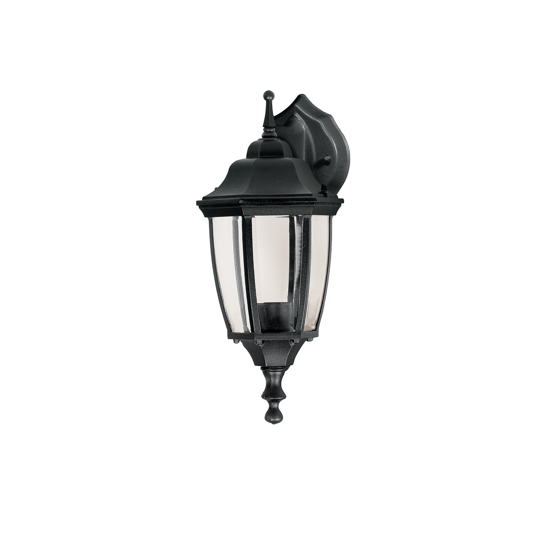 Arbotante tipo farol tradicional suspendido para exterior negro