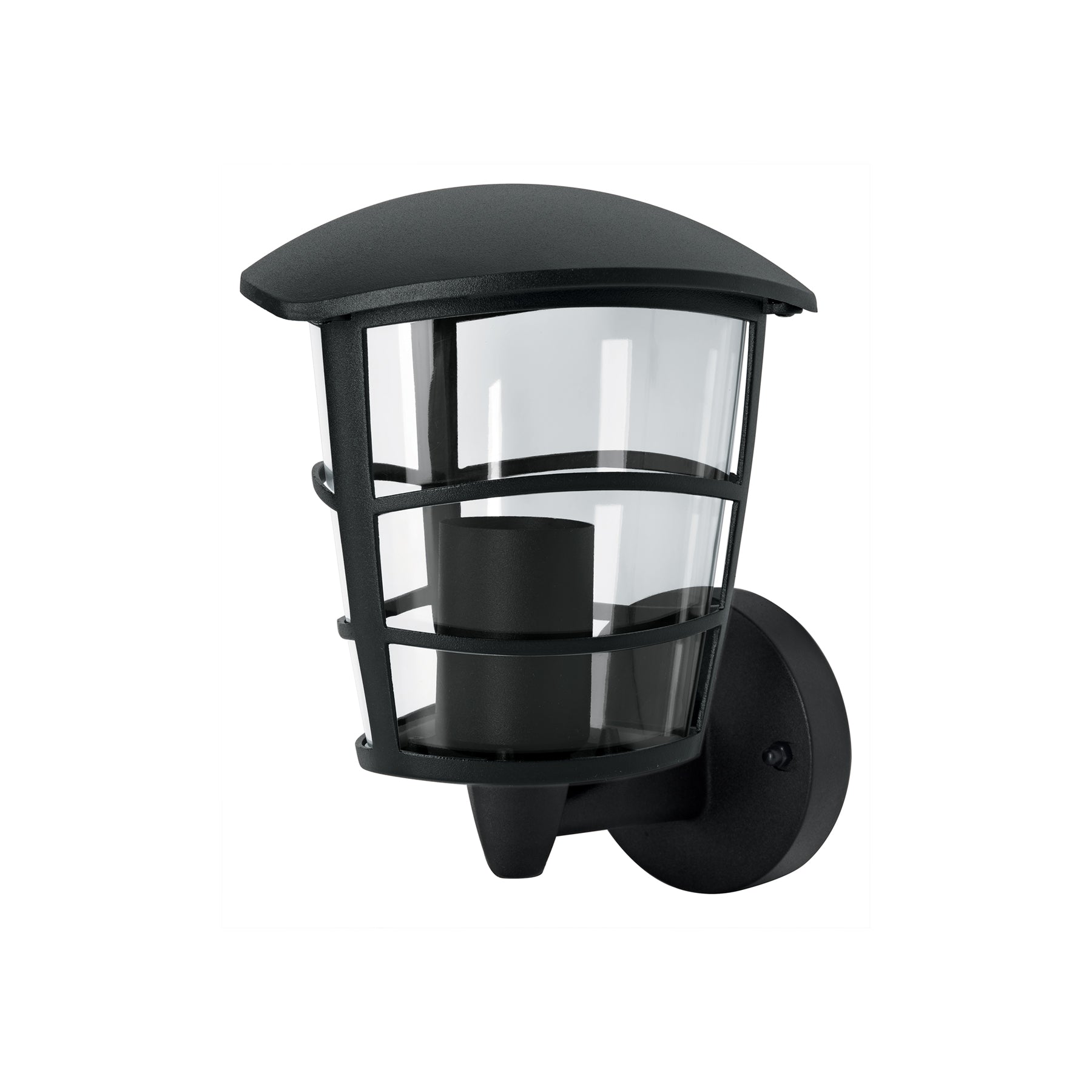Arbotante tipo farol moderno soportado para exteriores, negro