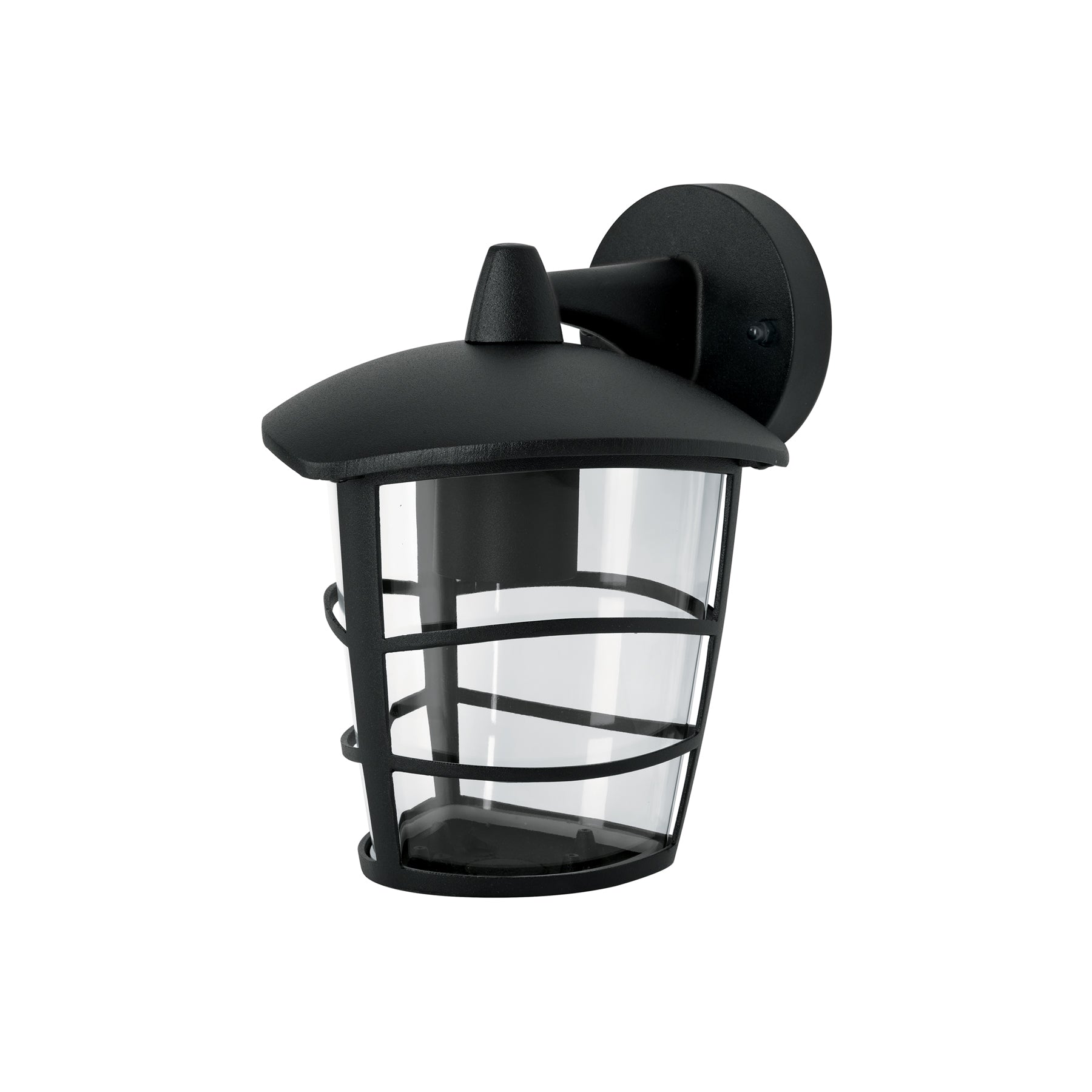 Arbotante tipo farol moderno suspendido para exteriores, negro