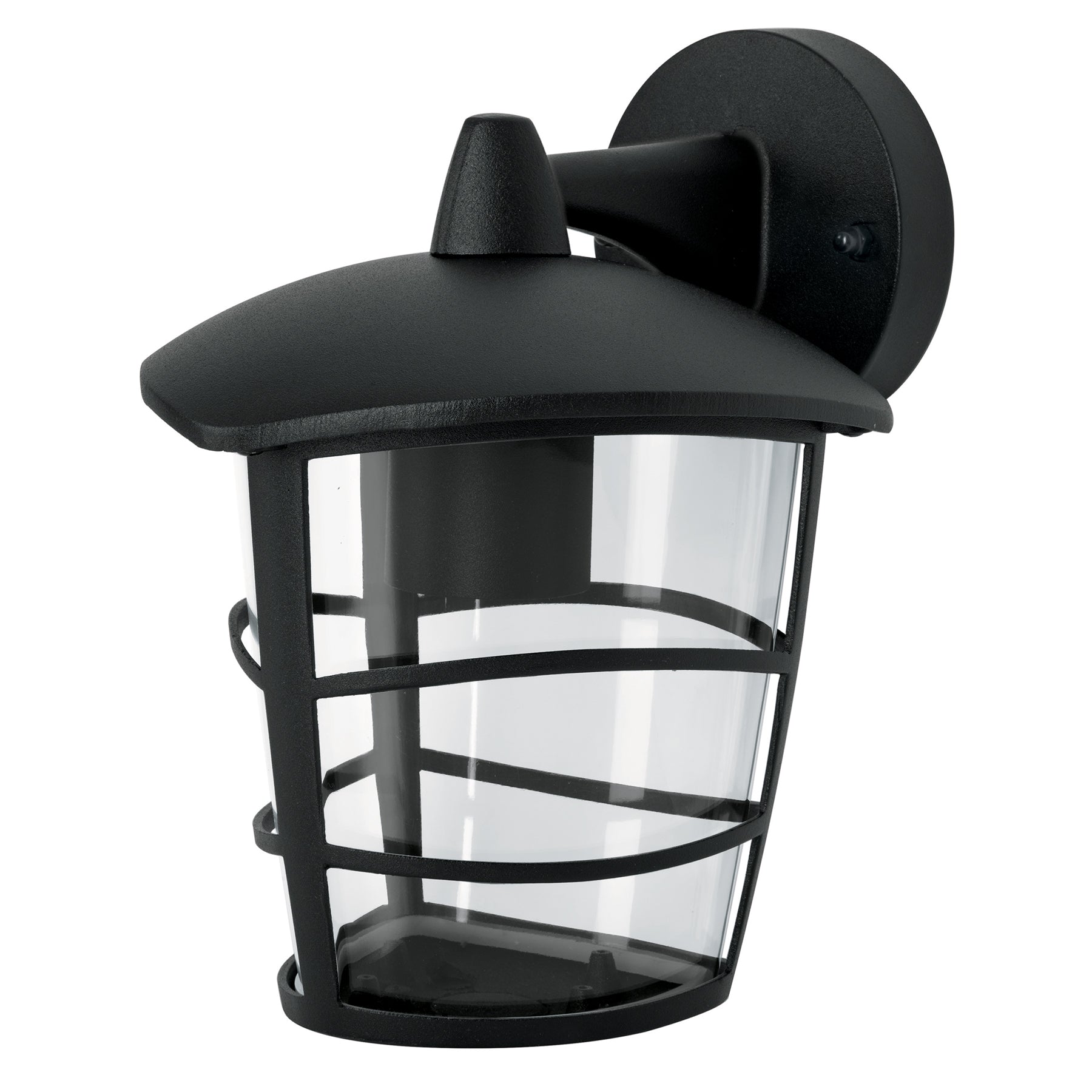 Arbotante tipo farol moderno suspendido para exteriores, negro