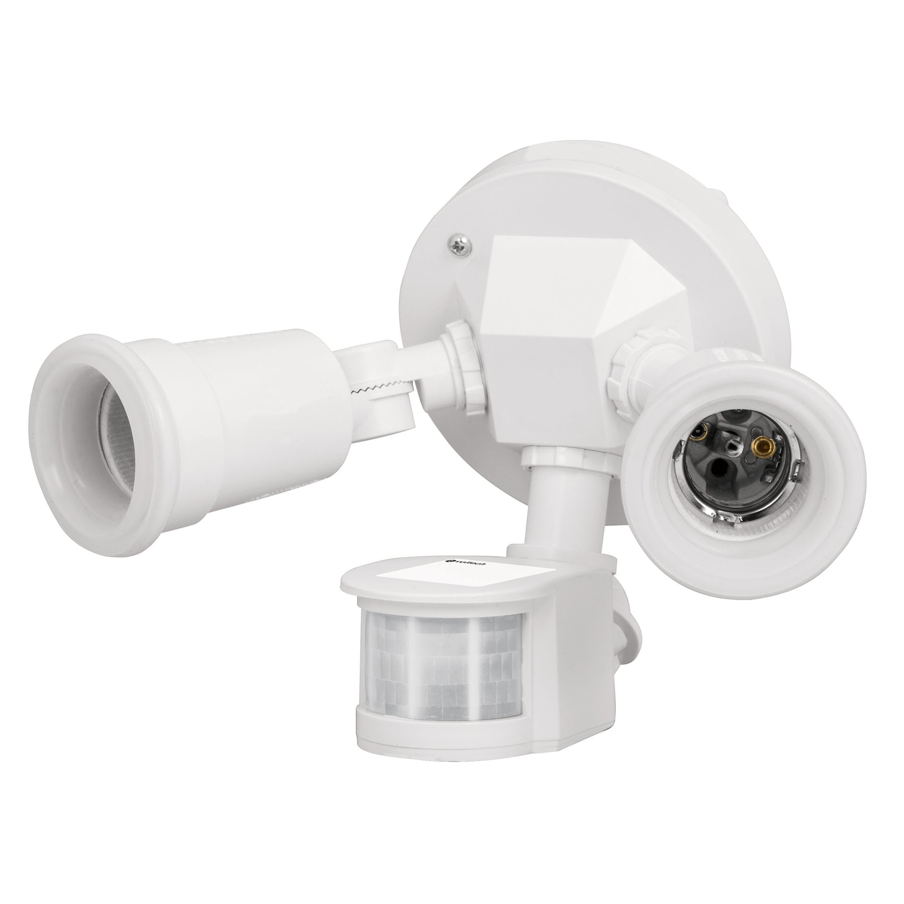 Arbotante blanco con sensor movimiento, lámparas no incluidas