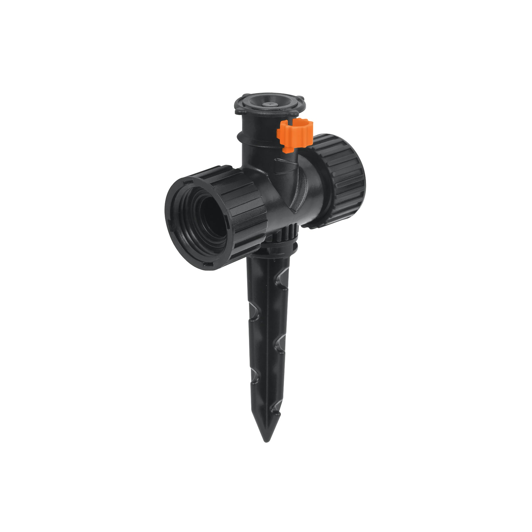 Mini aspersor plástico, dos vias, irrigacion 360∞, Truper