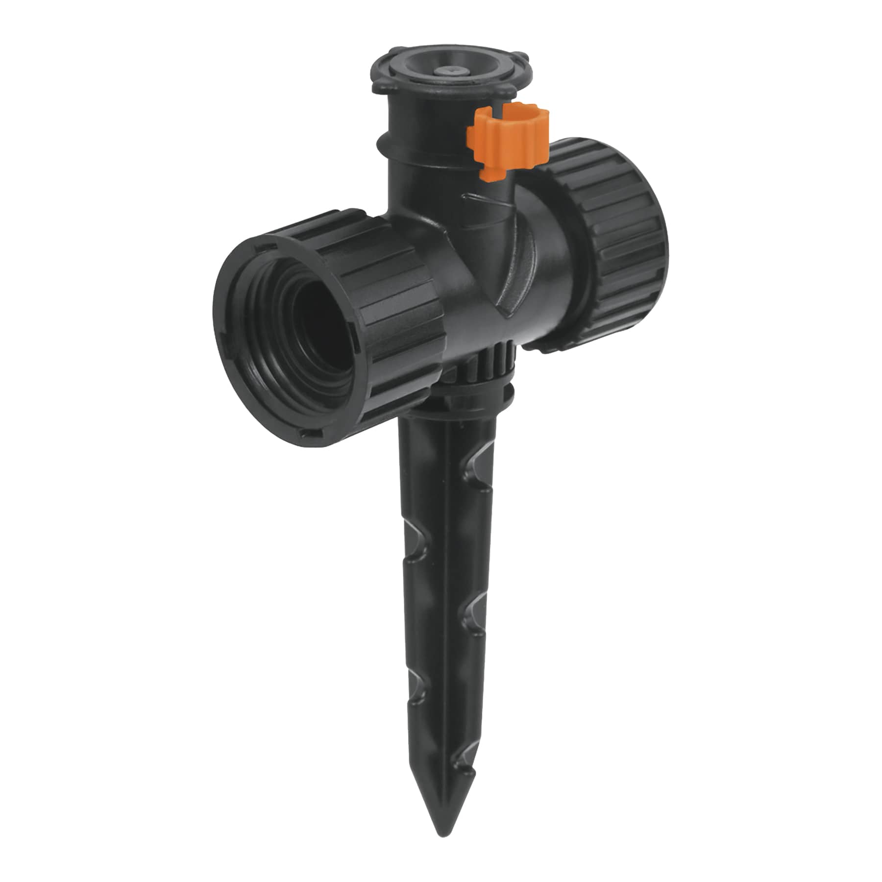 Mini aspersor plástico, dos vias, irrigacion 360∞, Truper