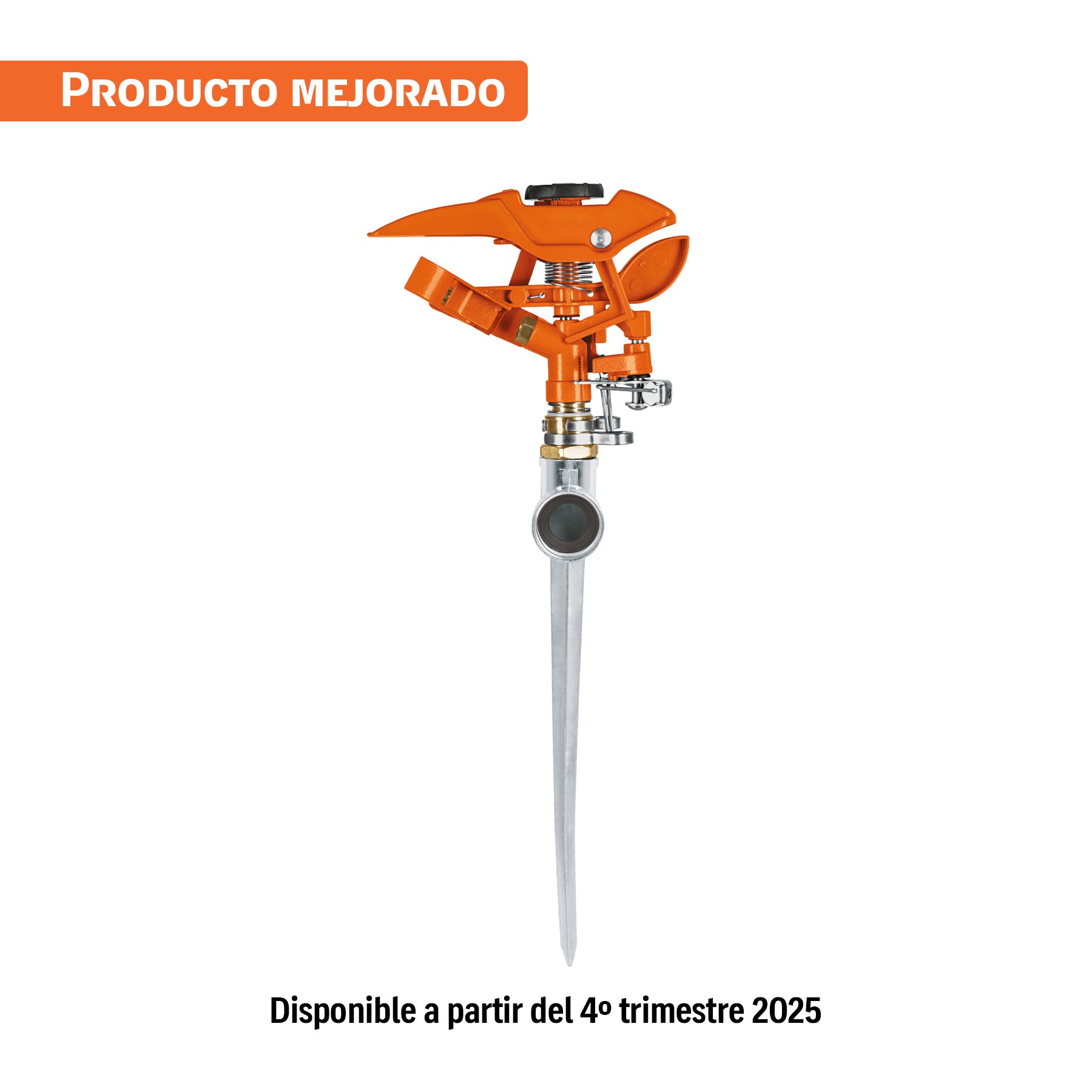 Aspersor metálico 11" una vía, estaca metálica, Truper