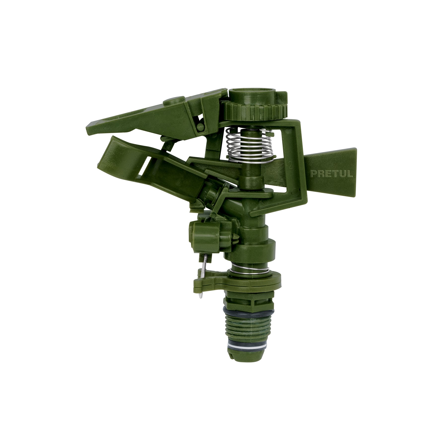 Aspersor plástico, cabeza sola, verde, Pretul, ASVE, 20070