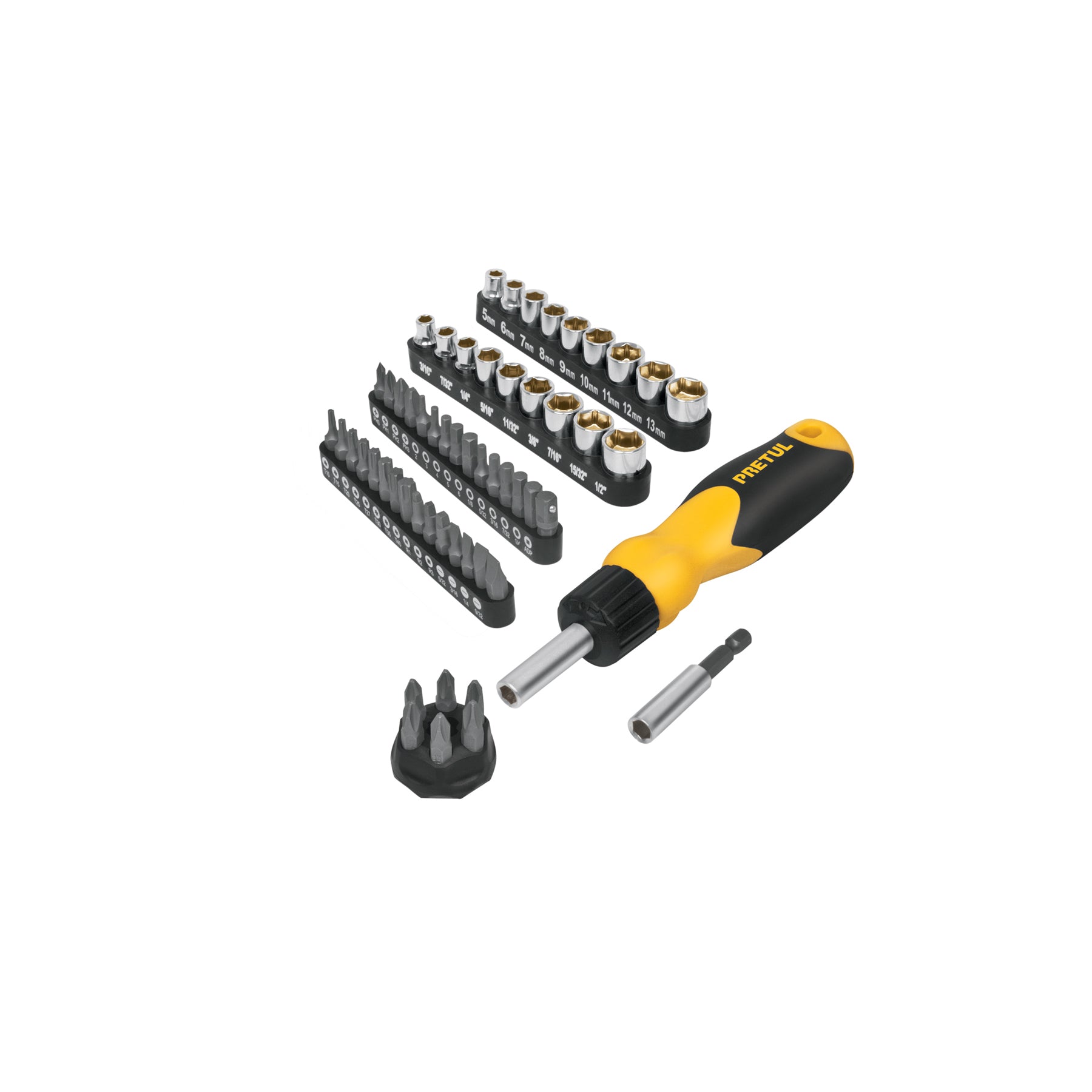 Desarmador tipo matraca con 35 puntas y 18 dados, Pretul, AUTO-61, 22976