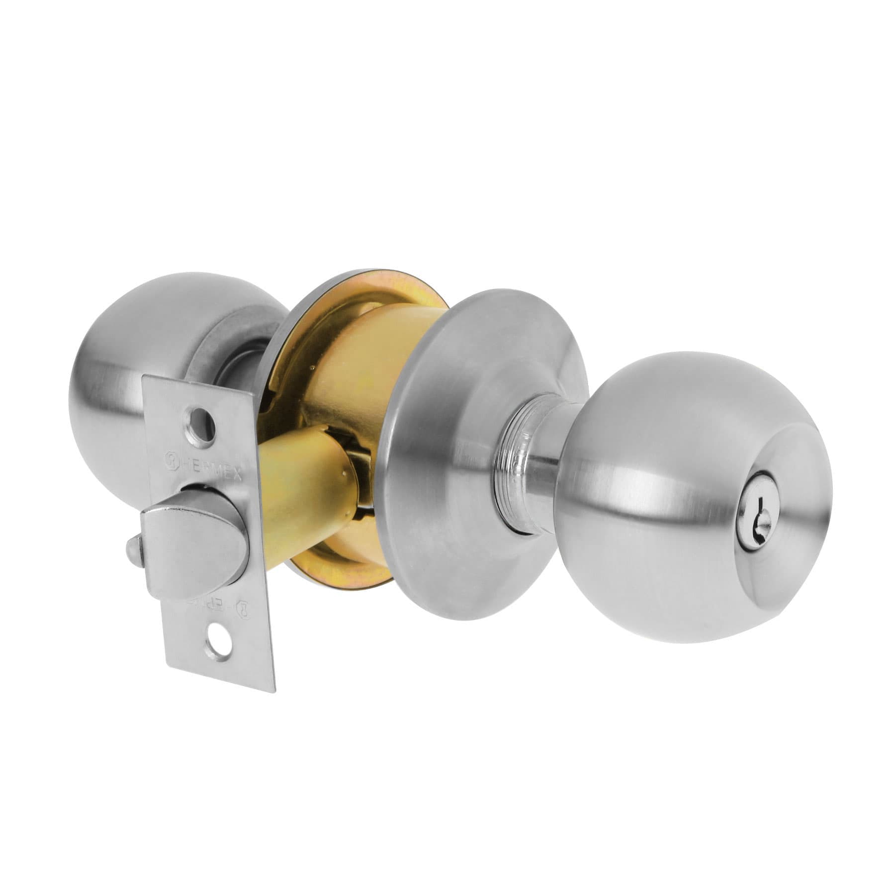 Cerradura tipo esfera, cilíndrico, entrada, cromo, BASIC