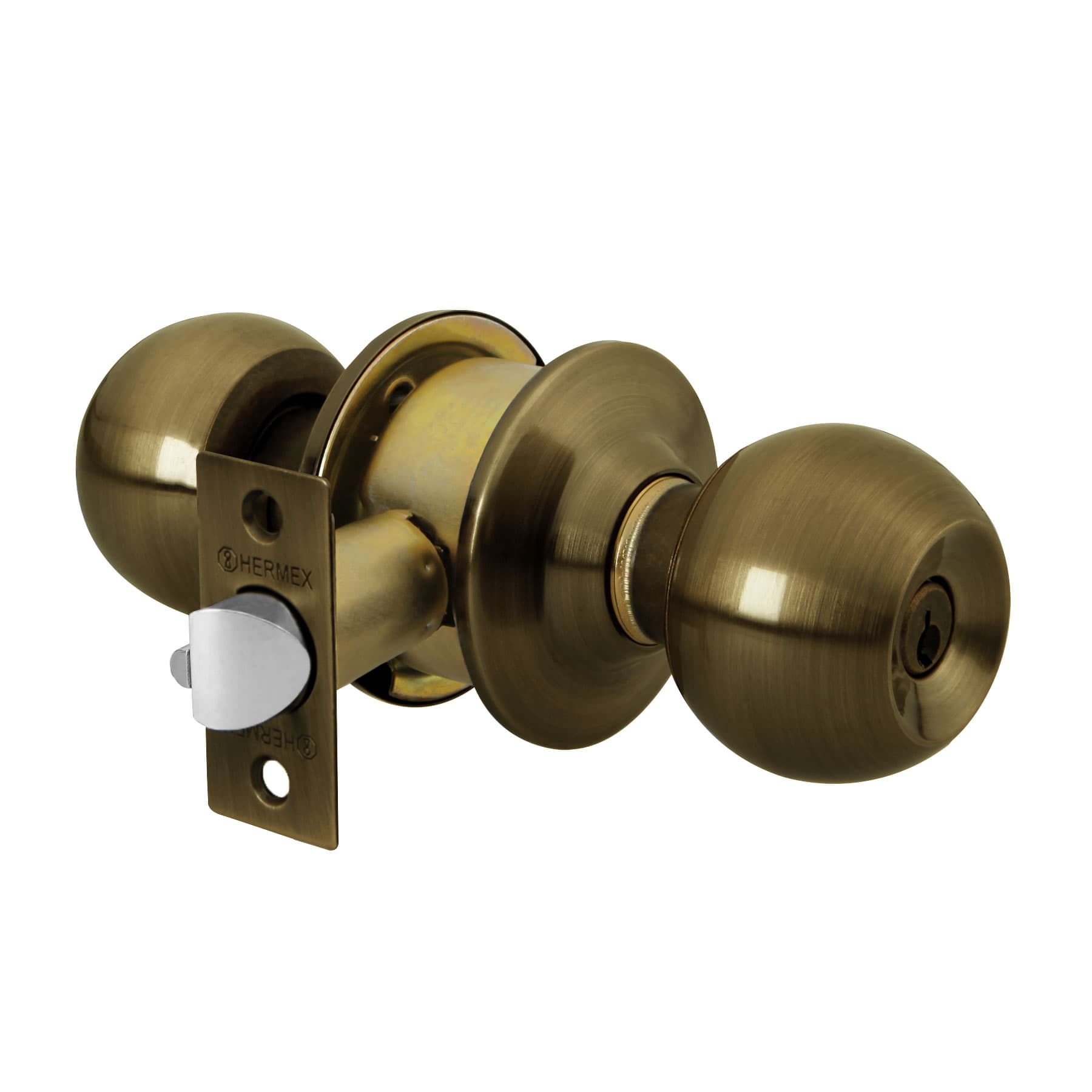 Cerradura tipo esfera, cilíndrico, entrada, antiguo, BASIC