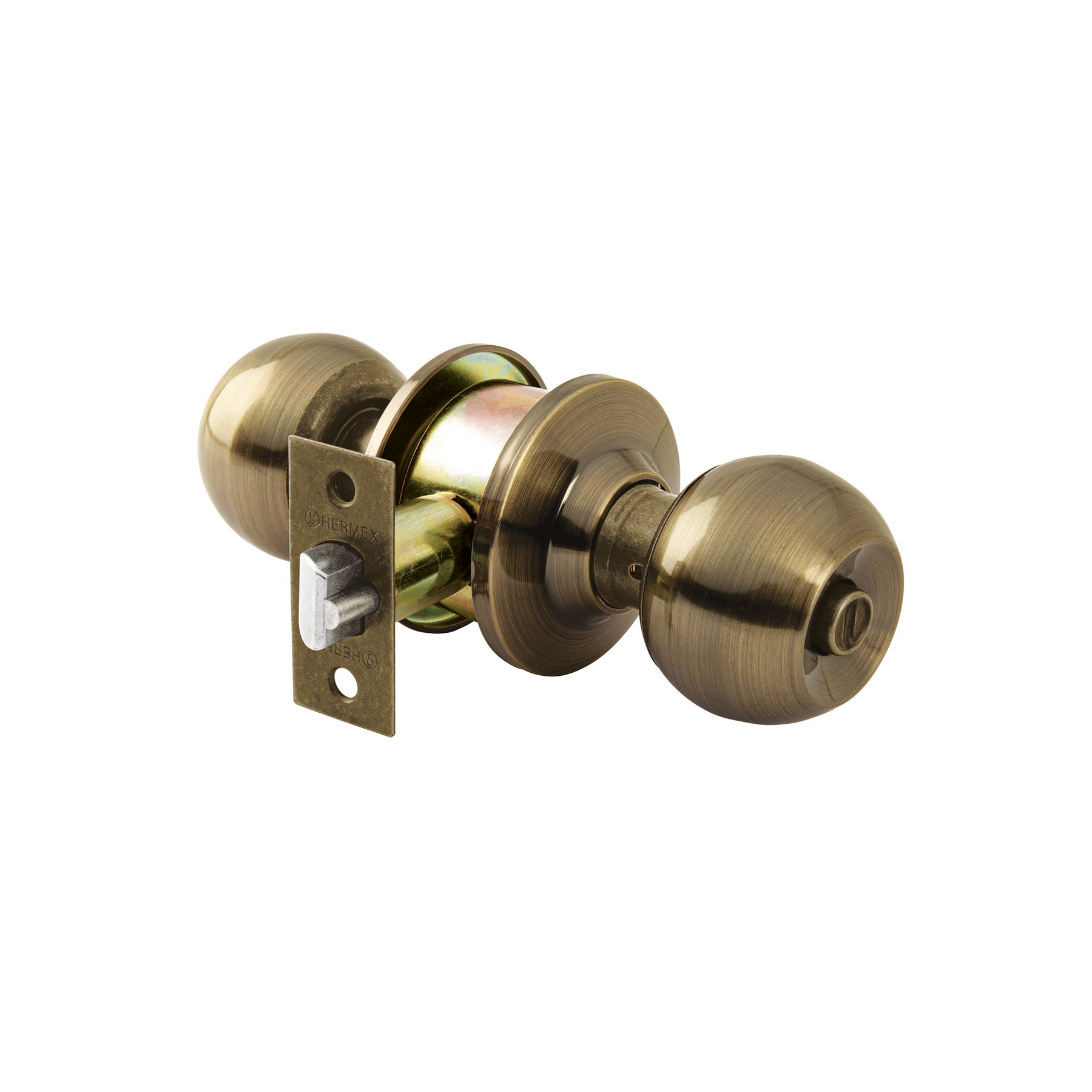 Cerradura tipo esfera, cilíndrico, recámara, antiguo, BASIC, Hermex, BAL-LA-RP, 23564
