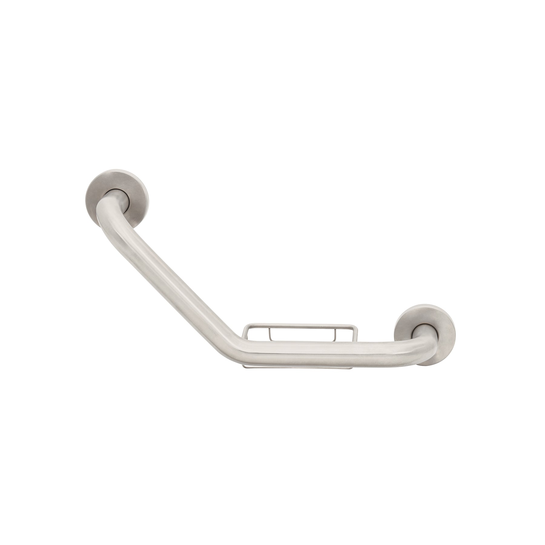 Barra angular con jabonera, acero inoxidable 1-1/4" x 42cm, Foset