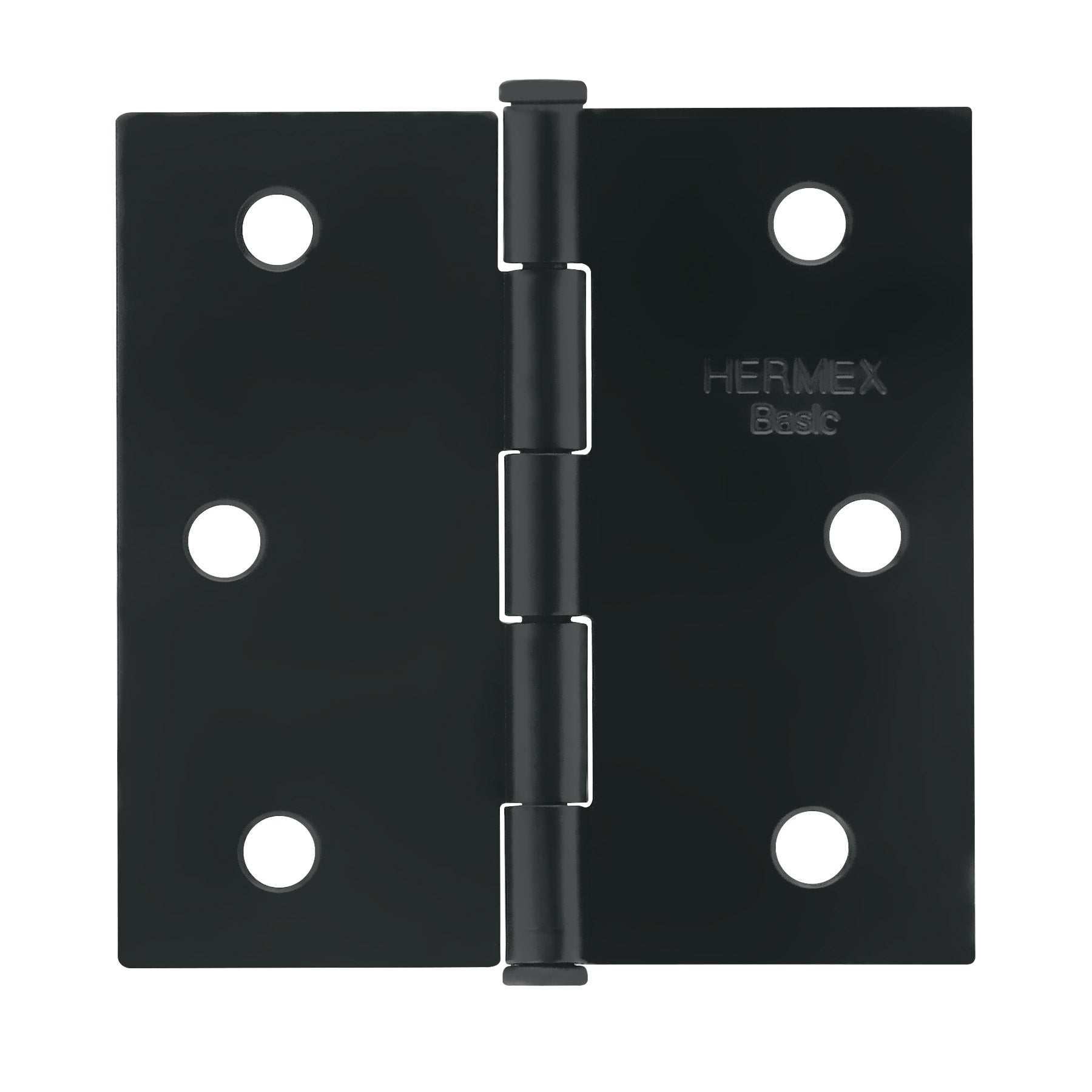 Bisagra cuadrada 2-1/2", negro mate, cabeza plana, BASIC