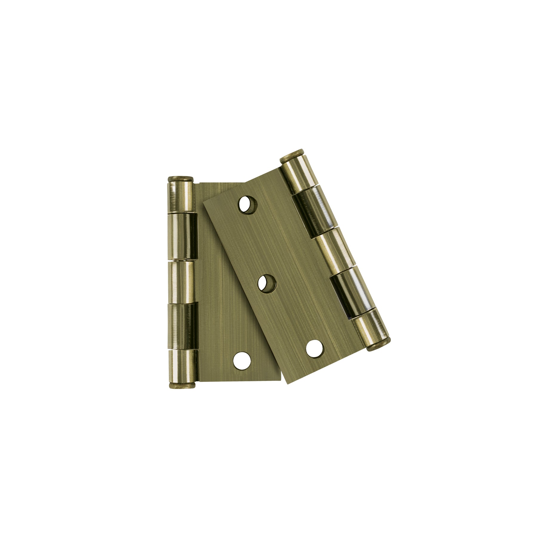 Bolsa c/2 bisagras cuadradas de 3" acero laton antiguo, plan