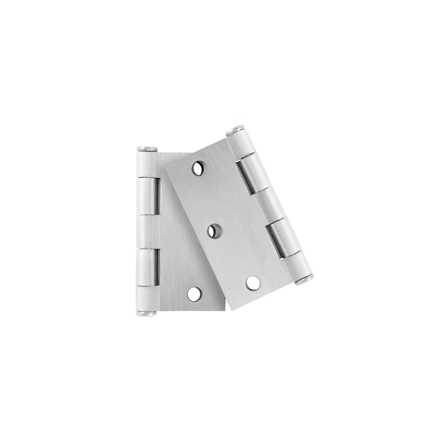 Bolsa c/2 bisagras cuadradas de 3" acero cromo mate, plana