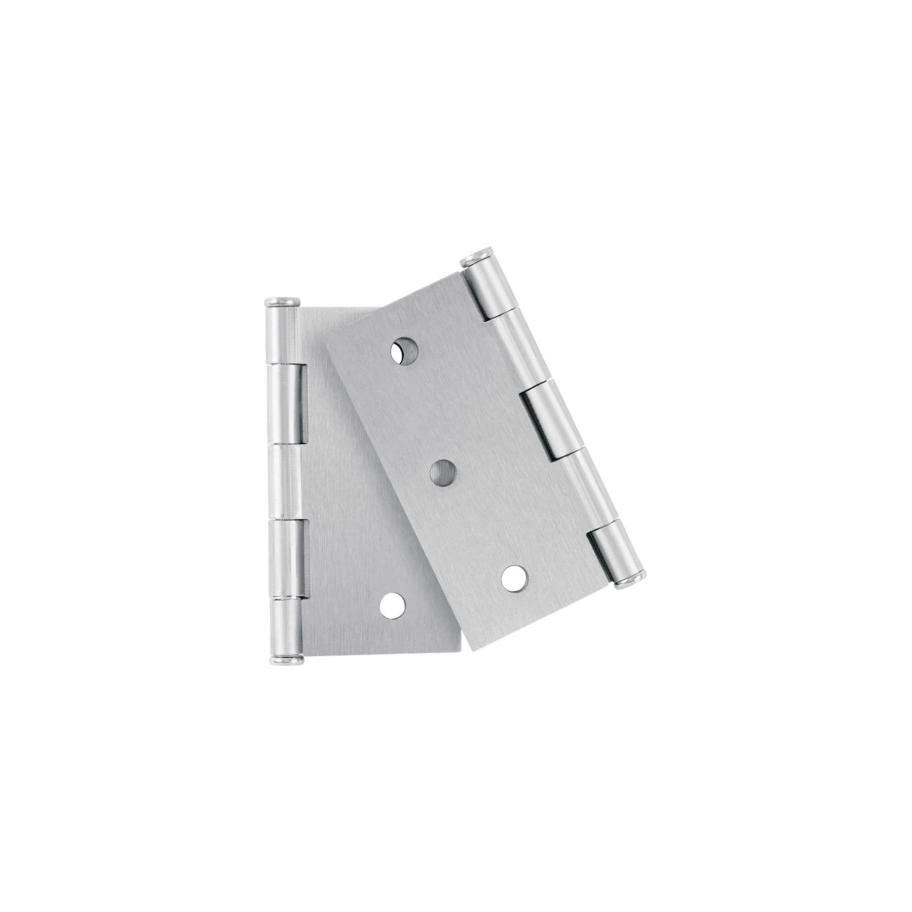 Bolsa con 2 bisagras cuadradas 3", acero cromo mate, BASIC