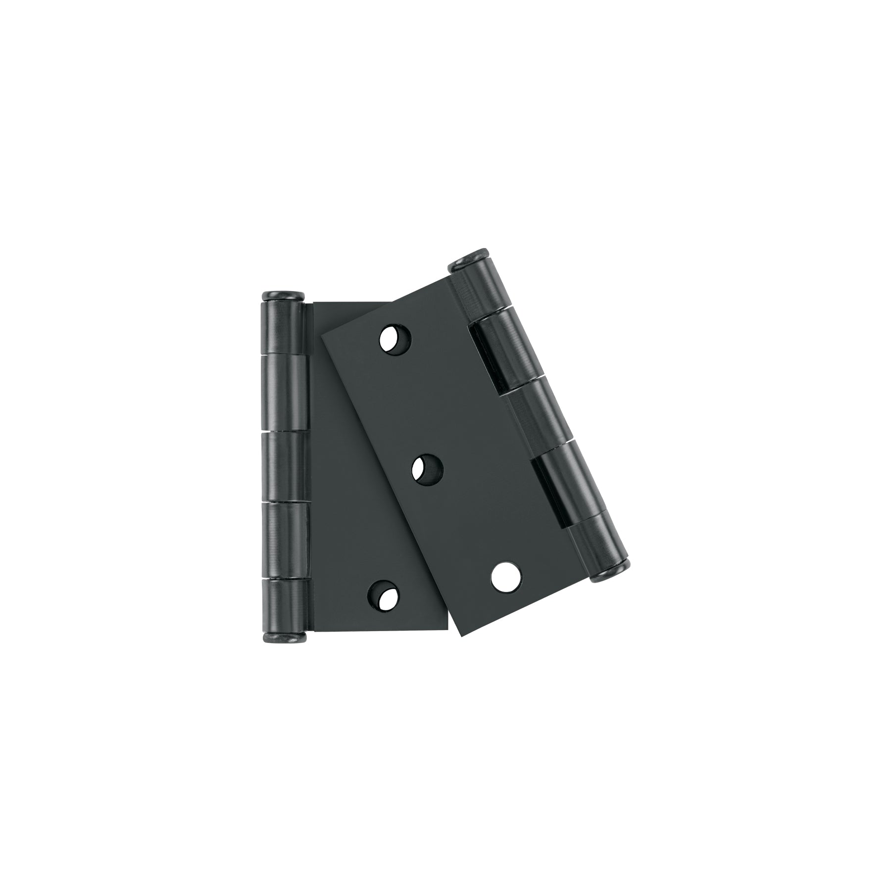 Bolsa c/2 bisagras cuadradas de 3" acero negro, plana