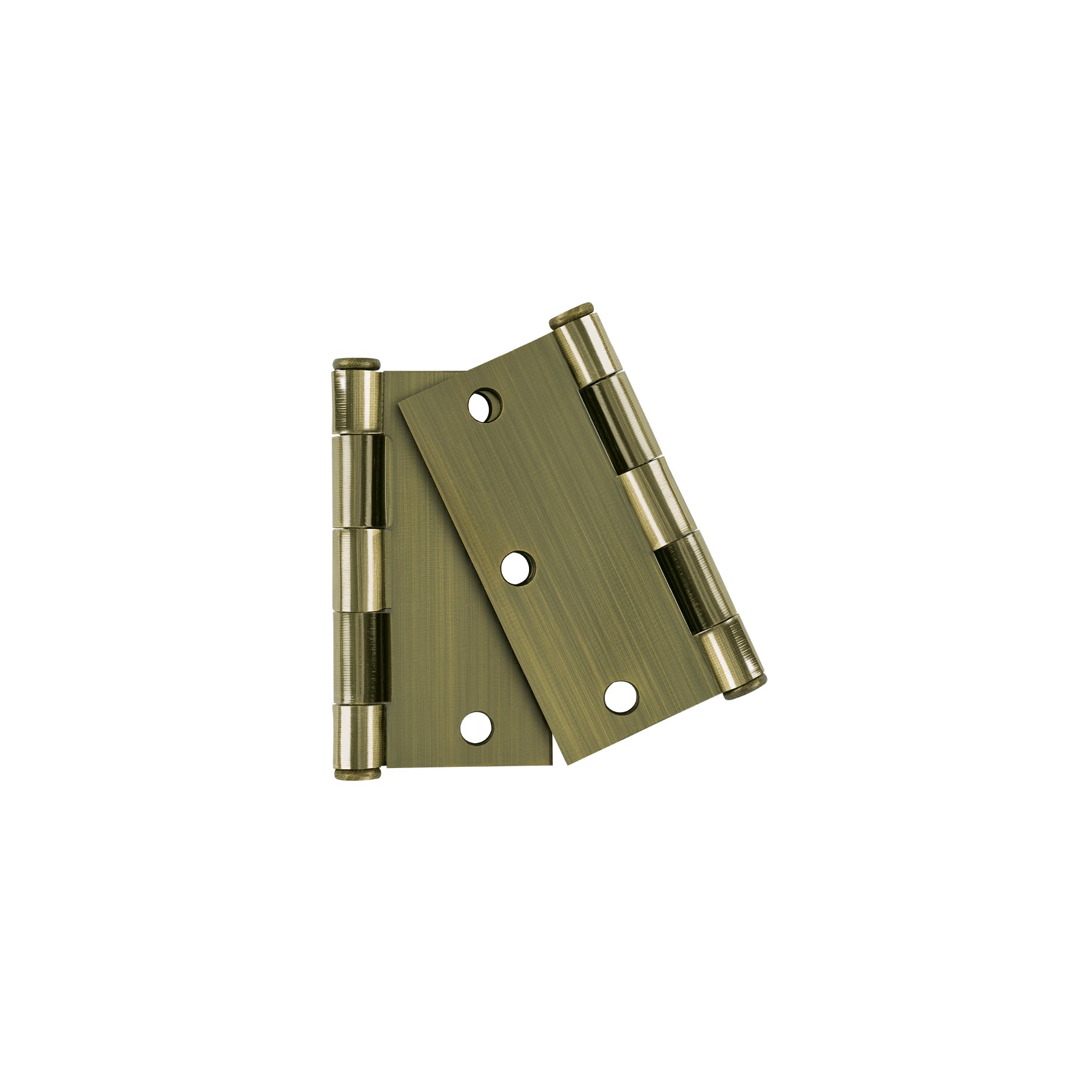 Bolsa c/2 bisagras cuadrada 3-1/2" acero laton antiguo, plan