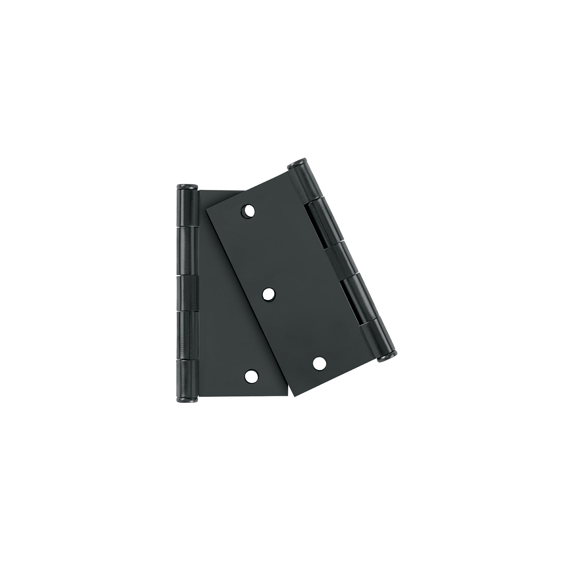 Bolsa con 2 bisagras cuadradas 3-1/2", acero negro, BASIC