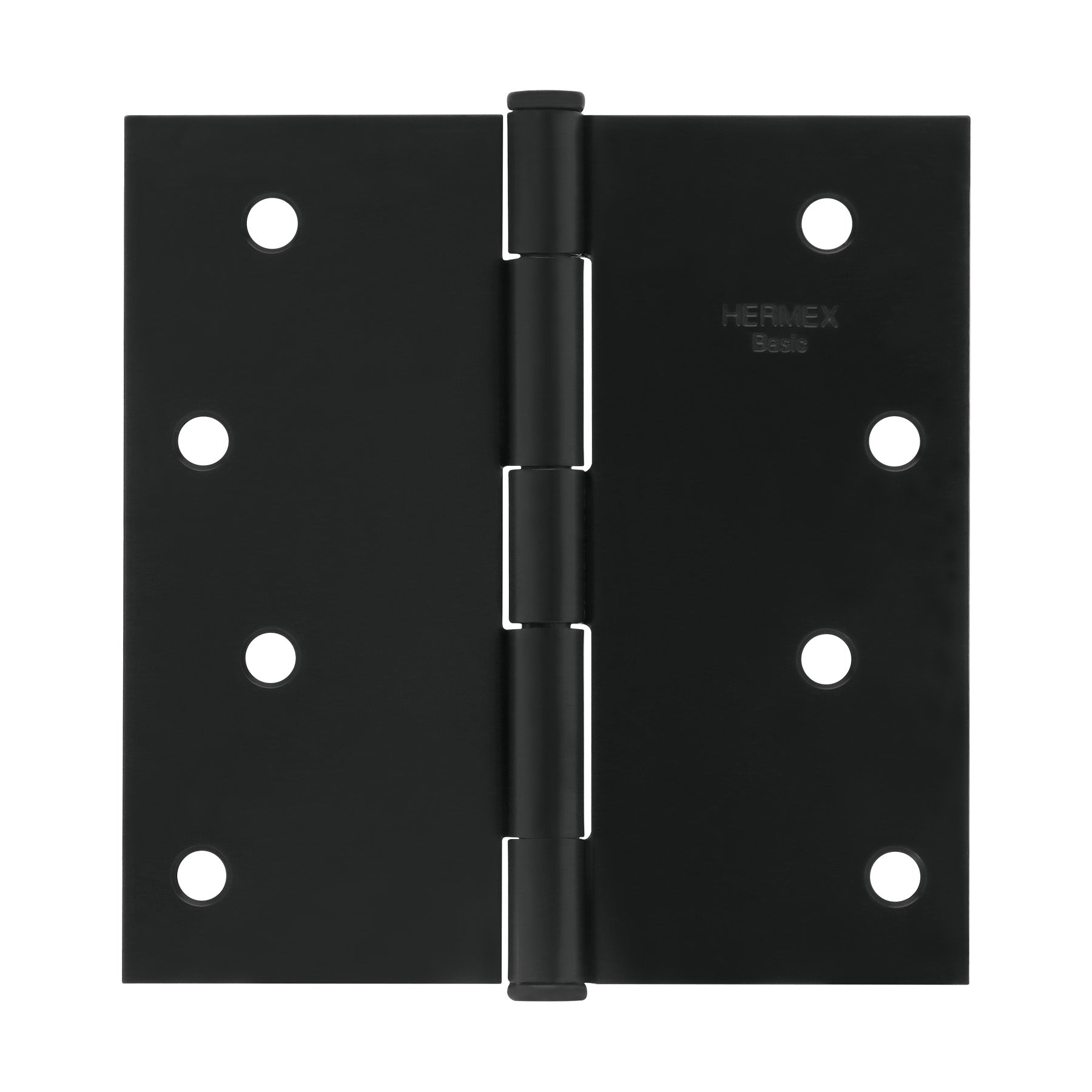 Bisagra cuadrada 4", negro mate, cabeza plana, BASIC