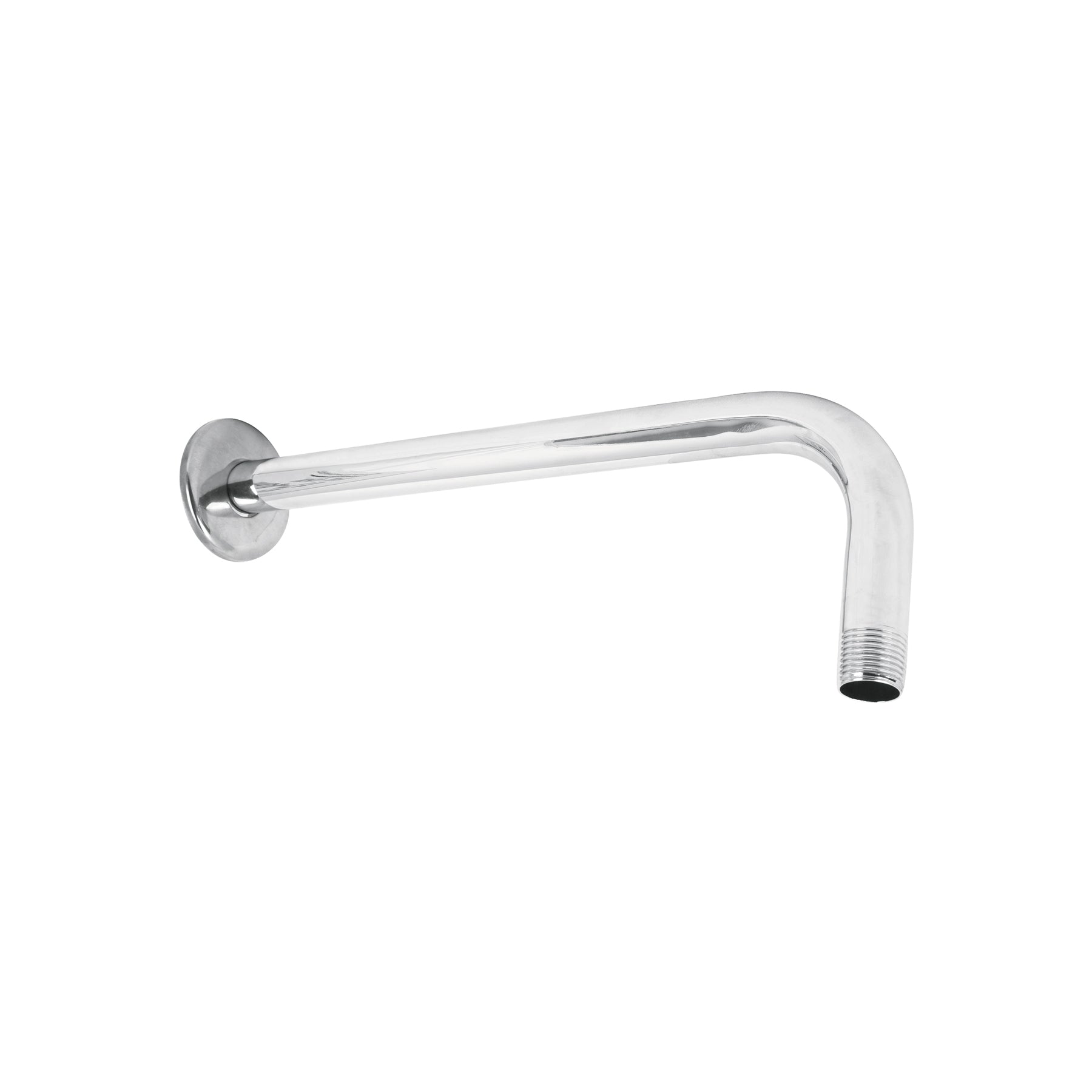 Brazo recto con chapetón para regadera, 30 cm, cromo, Foset, BCH-600, 44506